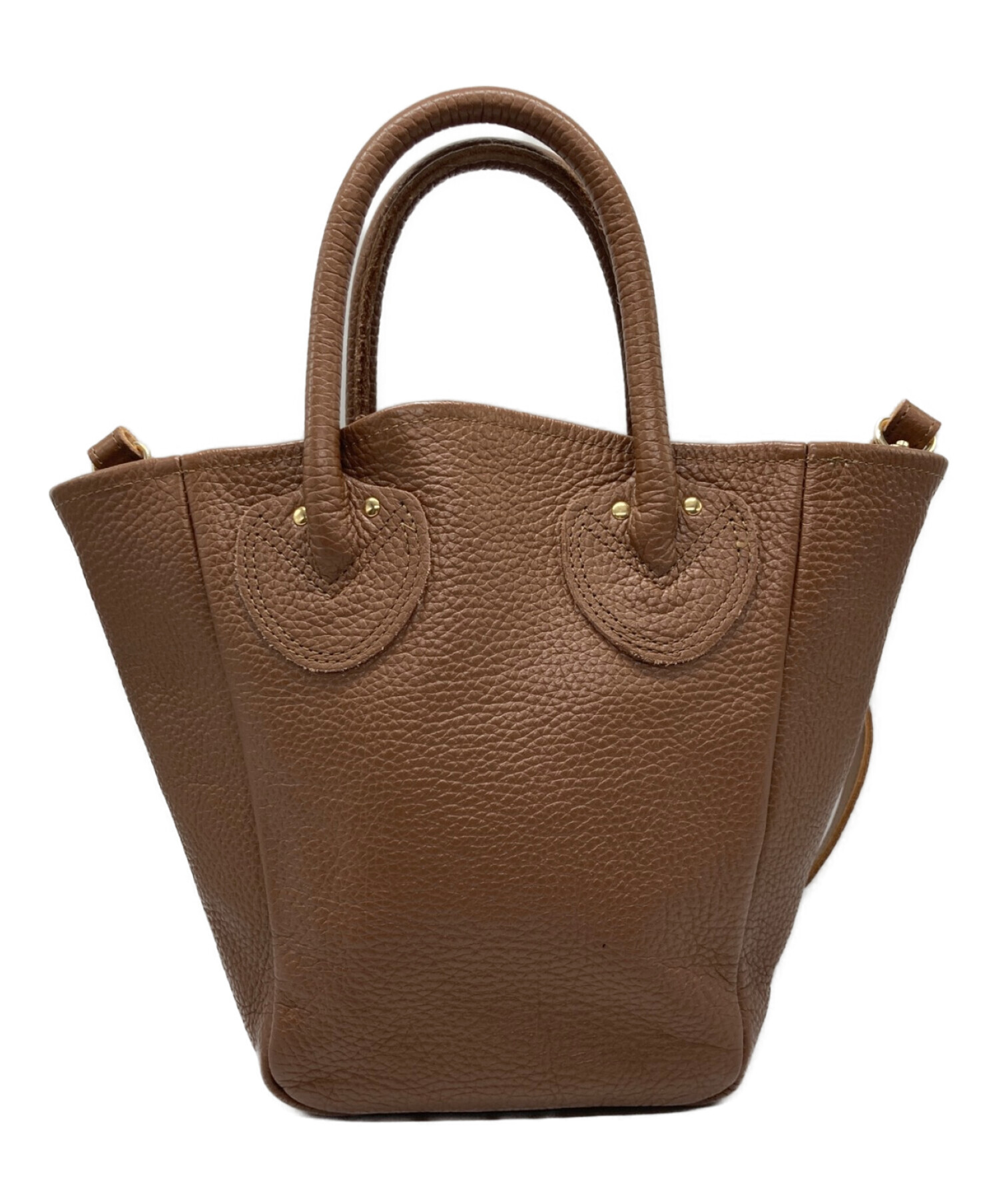 YOUNG & OLSEN The DRYGOODS STORE (ヤングアンドオルセン ザ ドライグッズストア) PETITE LEATHER  TOTE 2way バッグ ブラウン