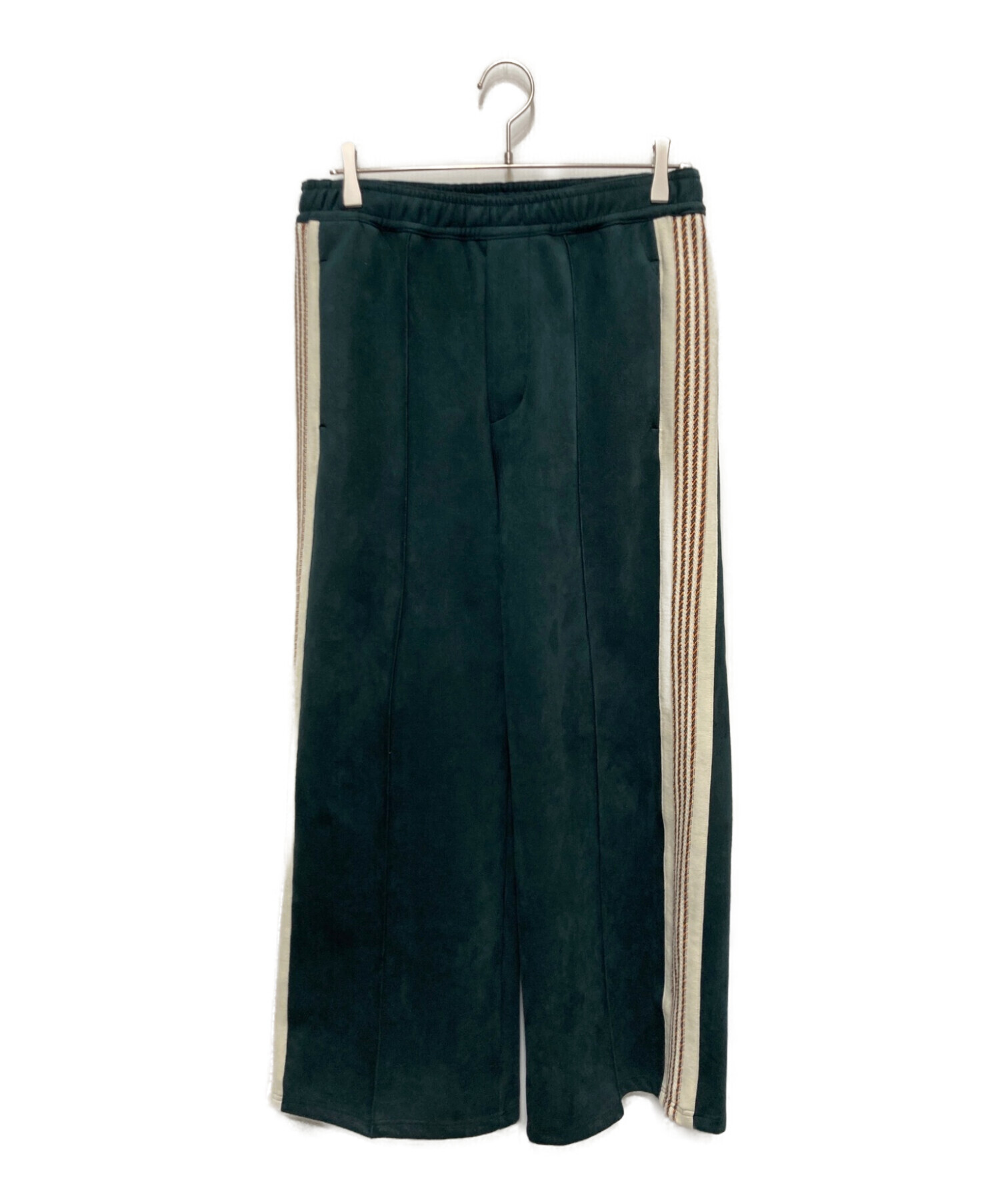 中古・古着通販】SASQUATCHfabrix. (サスクワッチファブリックス) FAUX SUEDE FLARE TRACK PANTS グリーン  サイズ:M｜ブランド・古着通販 トレファク公式【TREFAC FASHION】スマホサイト