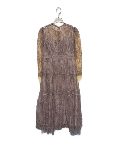 【中古・古着通販】HER LIP TO (ハーリップトゥ) Jupiter Lace-Trimming Dress ピンク  サイズ:S｜ブランド・古着通販 トレファク公式【TREFAC FASHION】スマホサイト