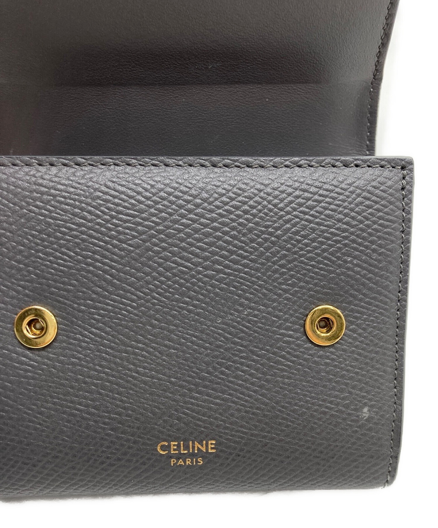 CELINE (セリーヌ) スモール トリフォールドウォレット グレー