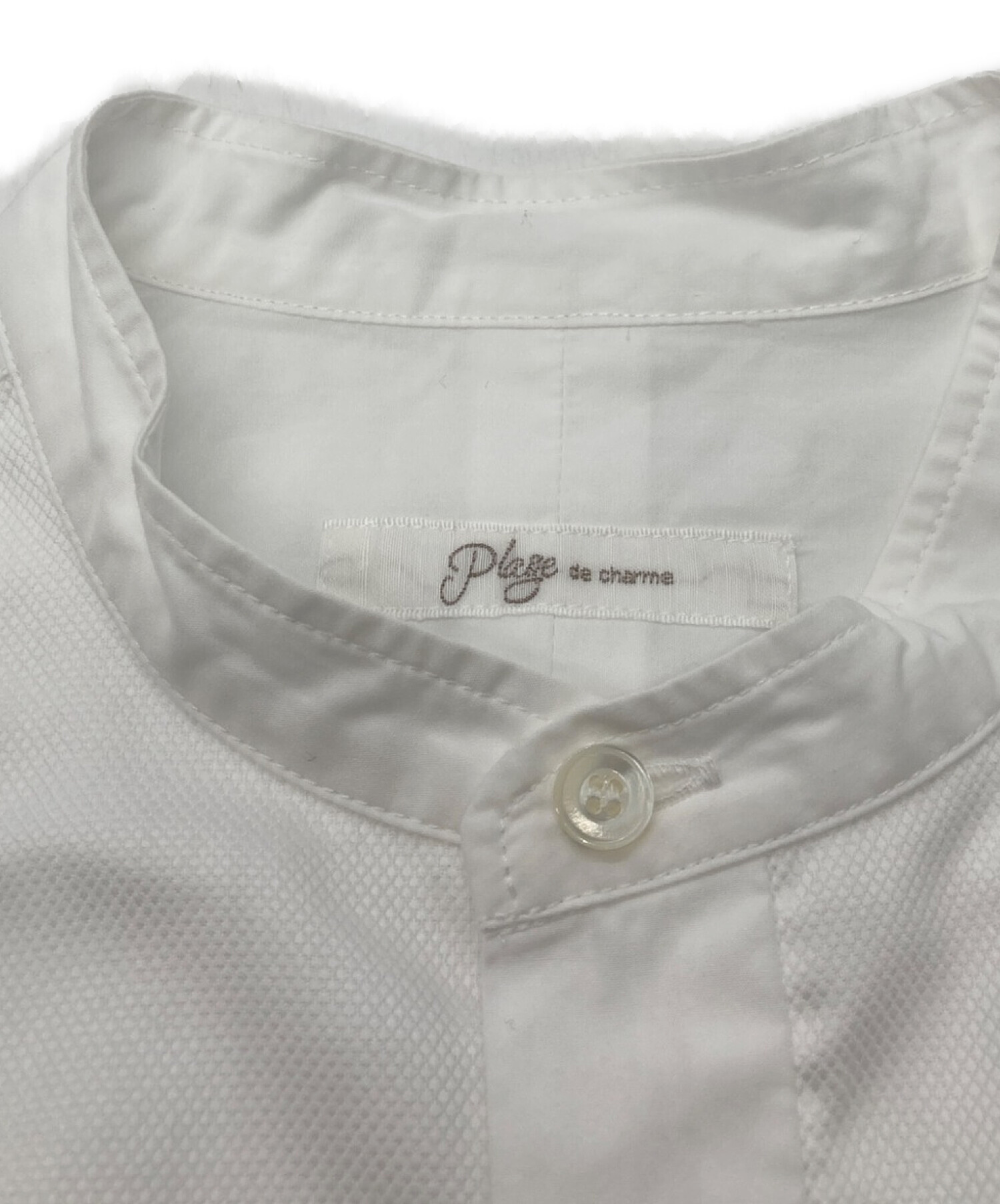 Plage (プラージュ) バンドカラーシャツ ホワイト サイズ:なし
