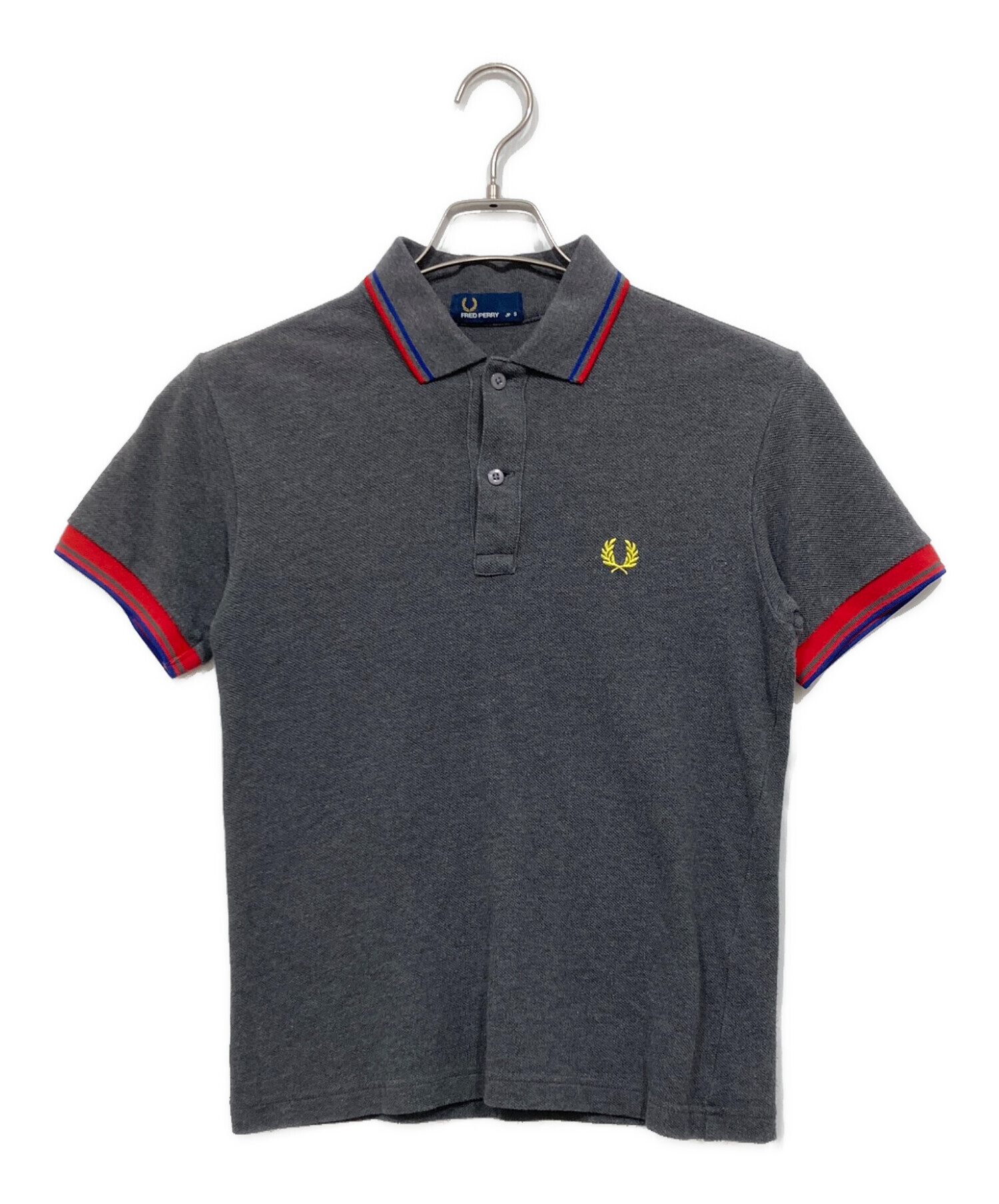 FRED PERRY (フレッドペリー) ポロシャツ グレー サイズ:S