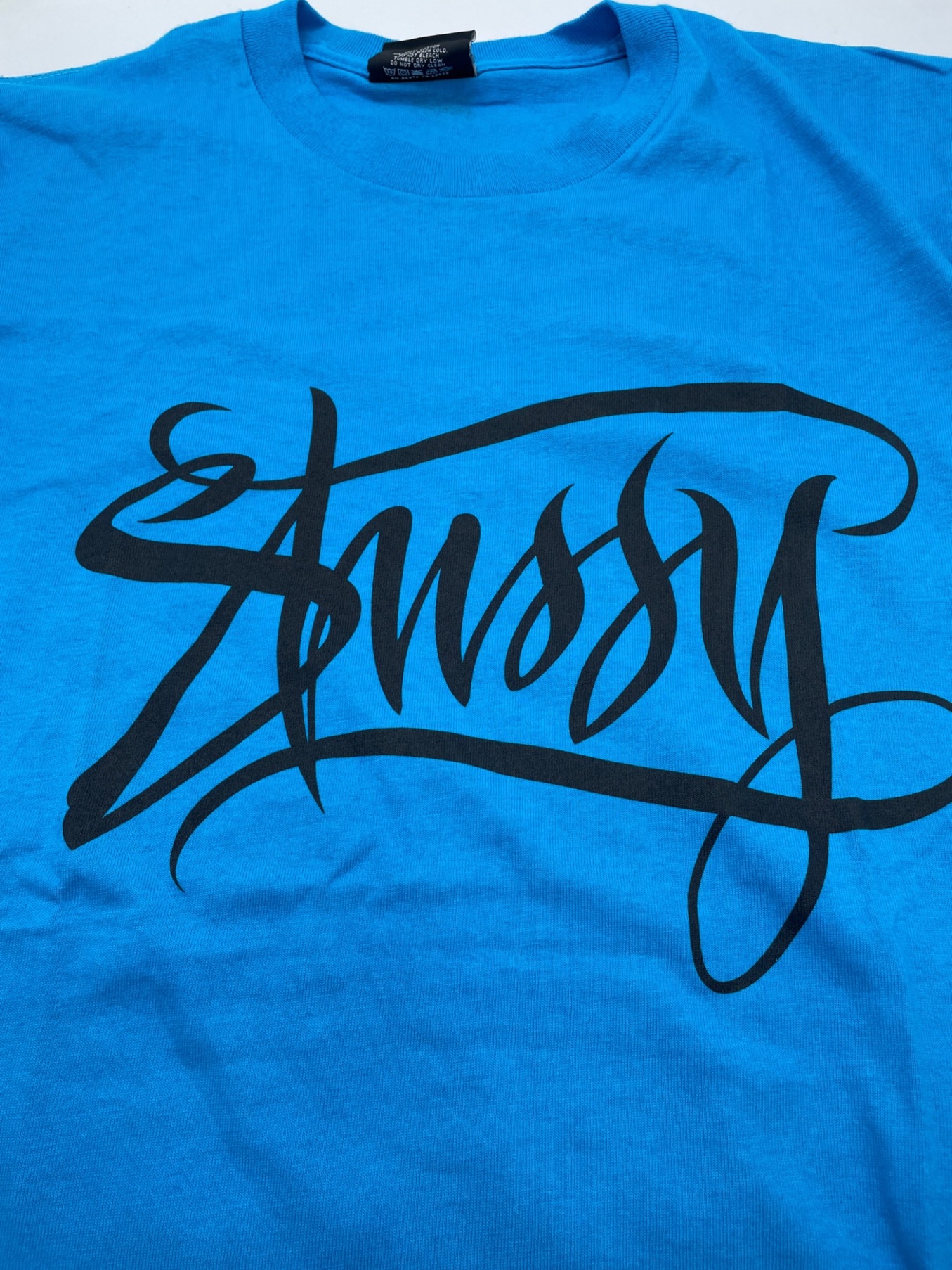 stussy (ステューシー) NEIGHBORHOOD (ネイバーフッド) Tシャツ ブルー サイズ:M