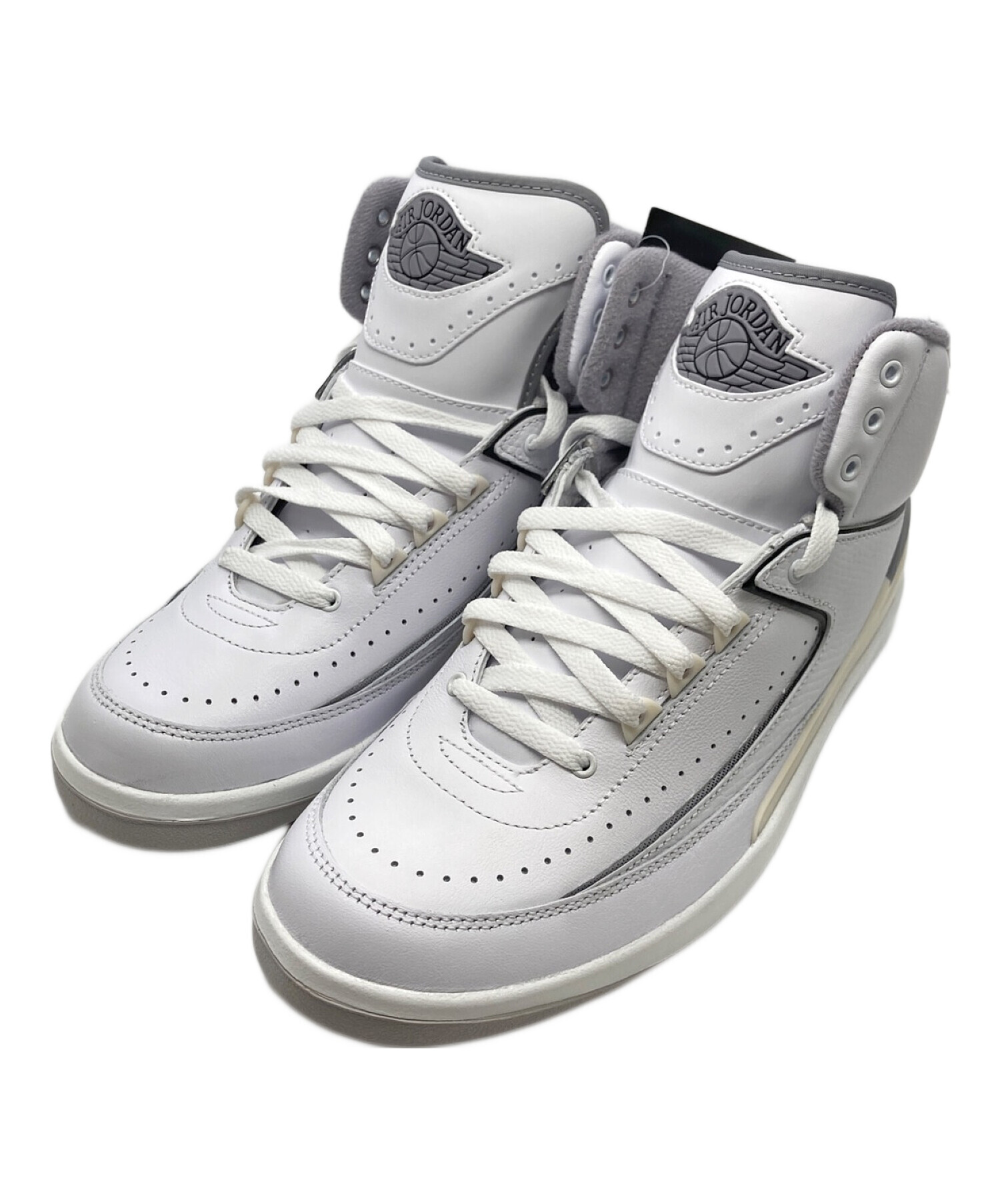 NIKE (ナイキ) AIR JORDAN 2 RETRO ホワイト×グレー サイズ:26.5 未使用品