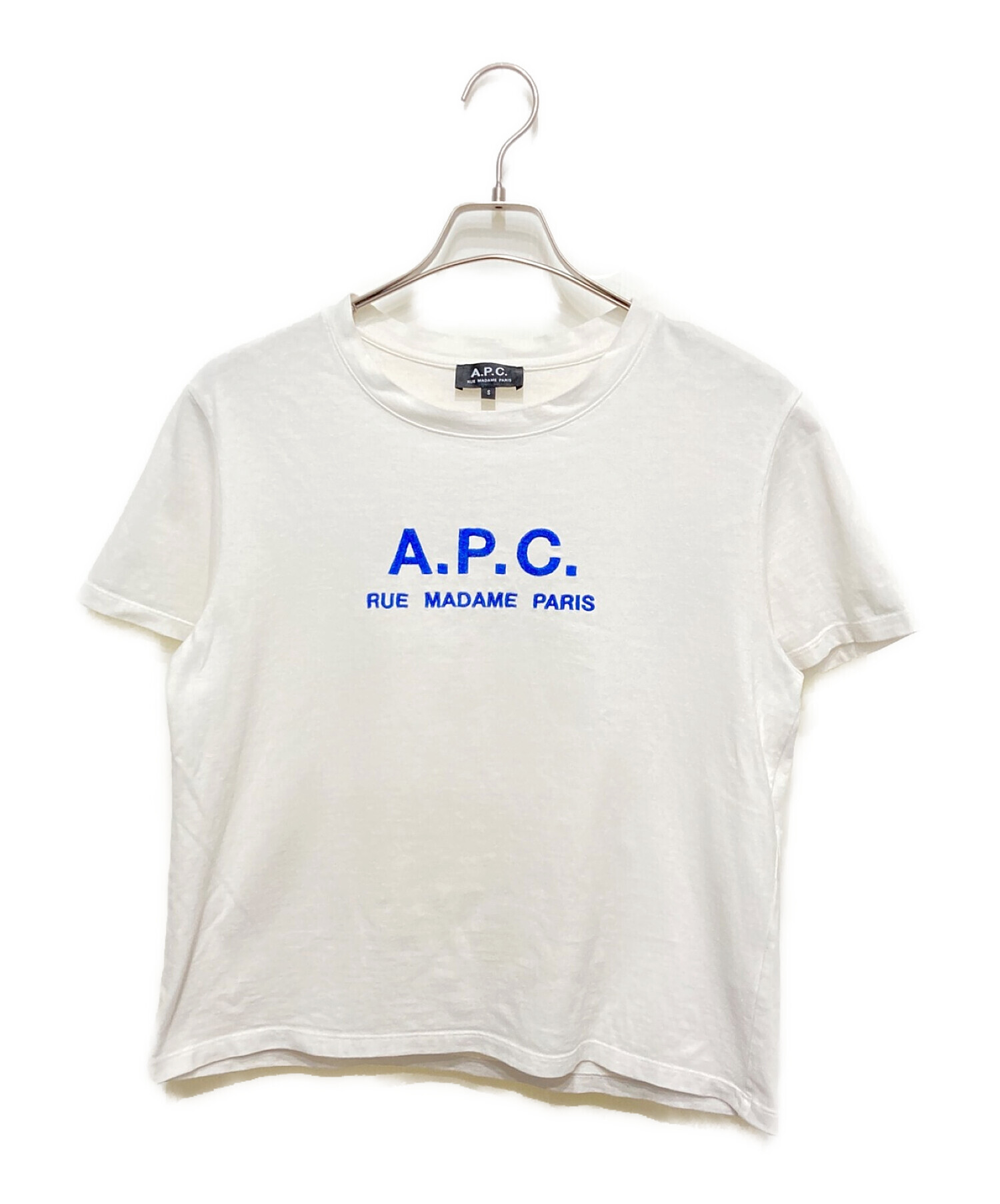 中古・古着通販】A.P.C. (アーペーセー) 刺繍ロゴTシャツ ホワイト サイズ:S｜ブランド・古着通販 トレファク公式【TREFAC  FASHION】スマホサイト