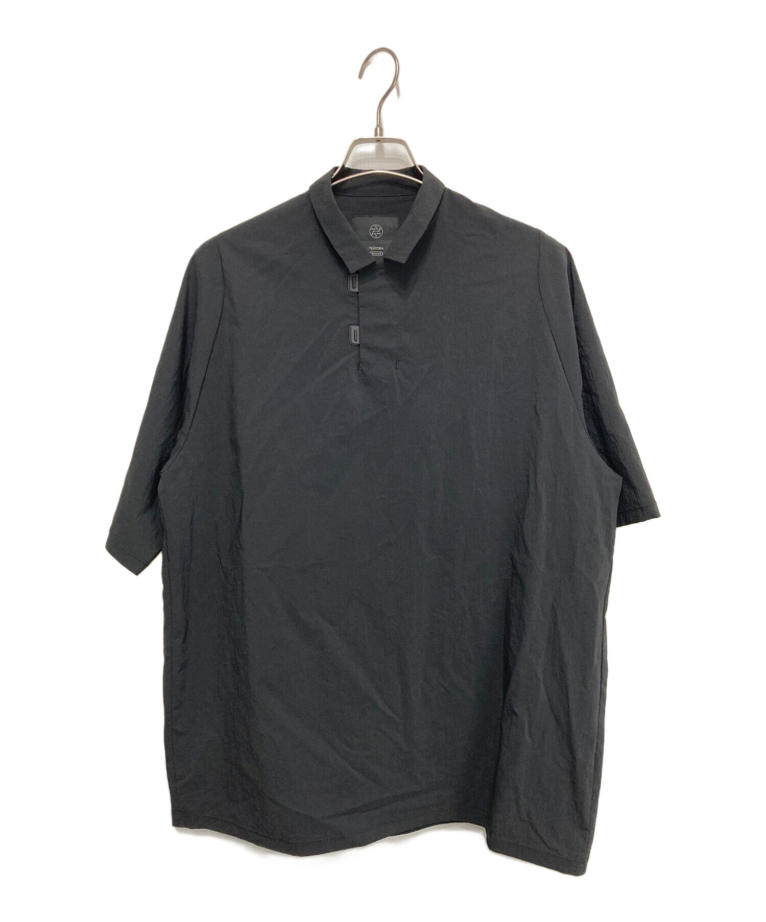 TEATORA CAPSULESNAP POLOSHIRT DR 4 L 黒37cm身幅 - www