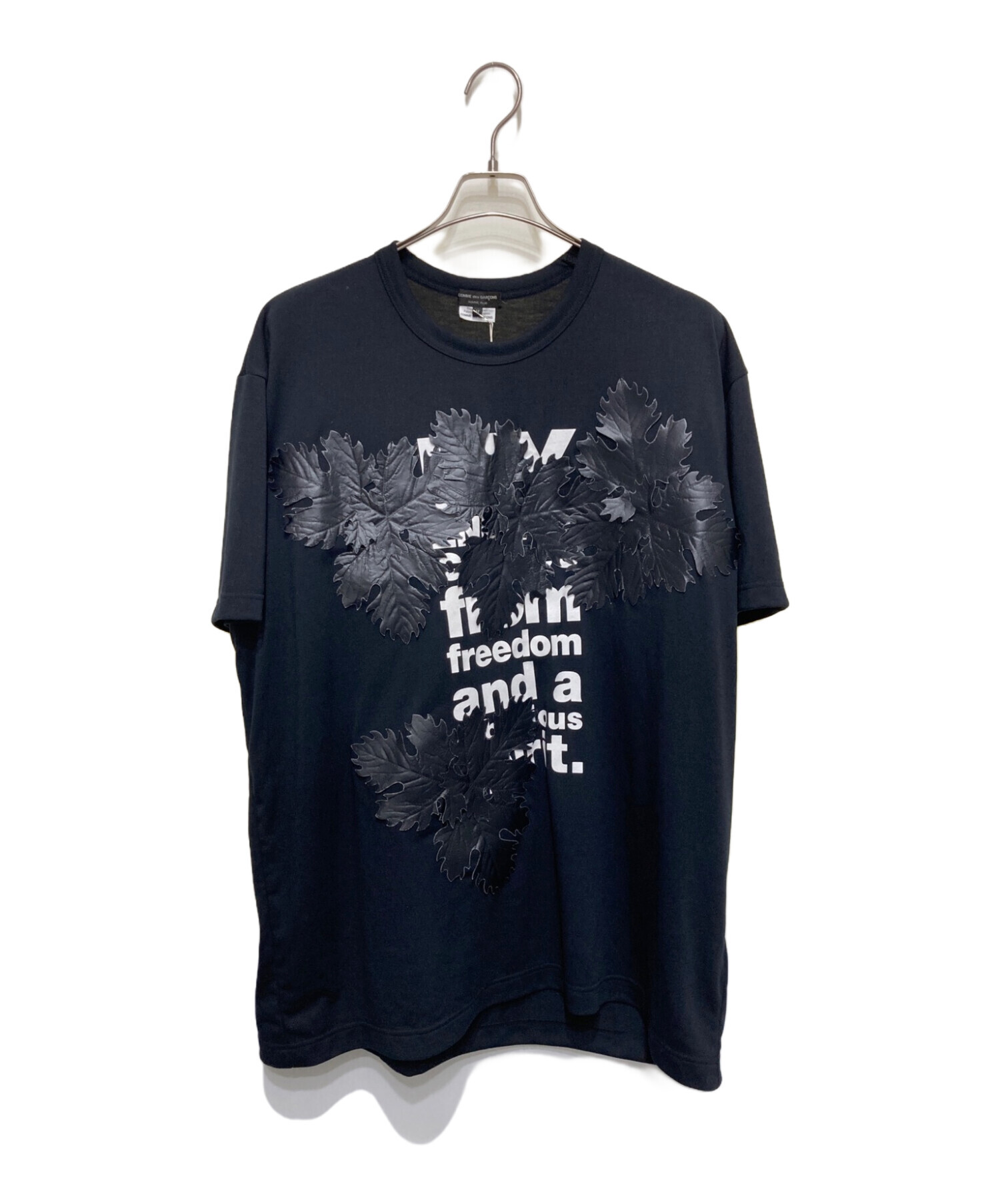 中古・古着通販】COMME des GARCONS HOMME PLUS (コムデギャルソンオムプリュス) LEAF TEE SHIRT BLACK  ブラック サイズ:M 未使用品｜ブランド・古着通販 トレファク公式【TREFAC FASHION】スマホサイト