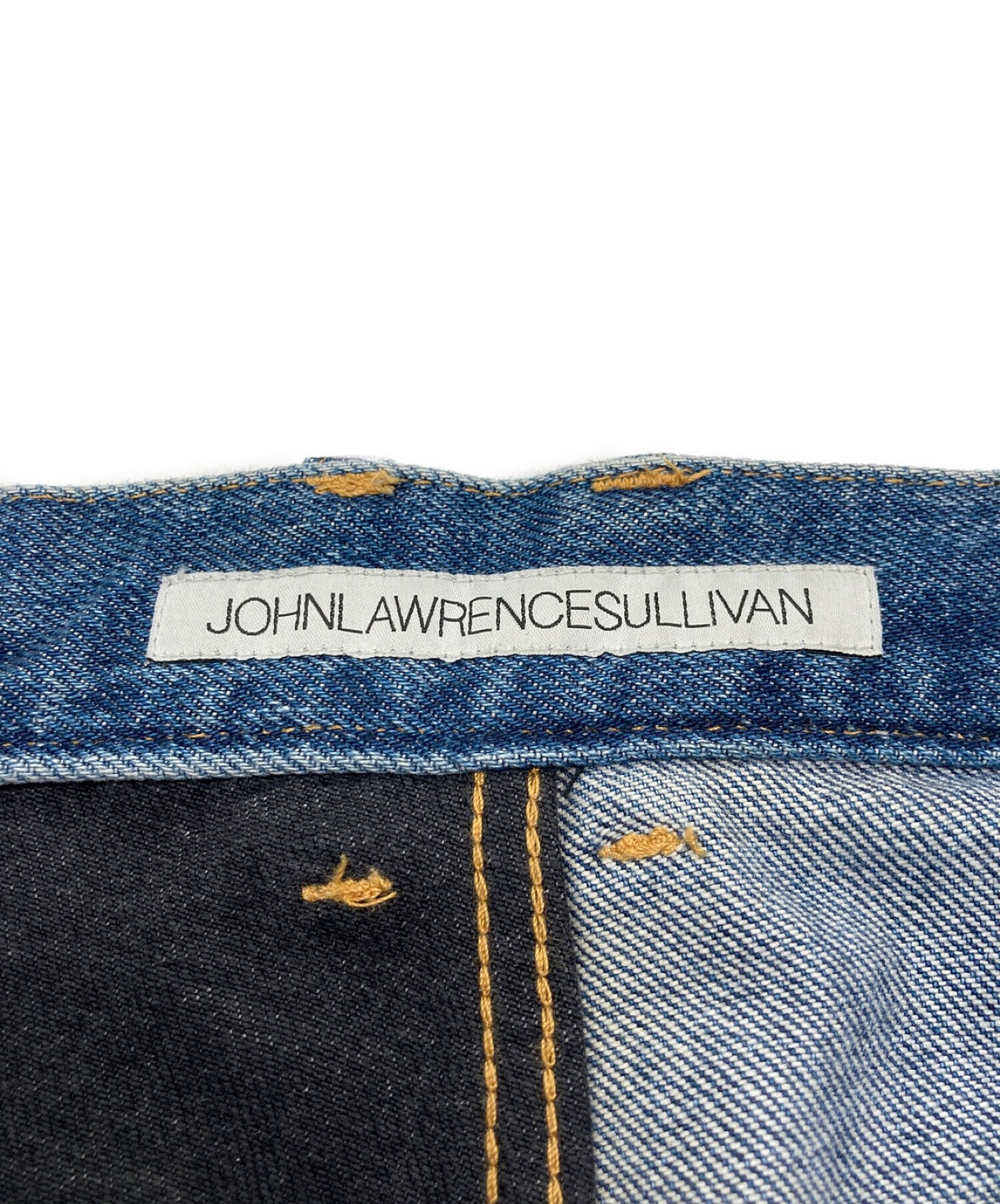 JOHN LAWRENCE SULLIVAN (ジョンローレンスサリバン) DENIM COMBINATION PANTS インディゴ×ブラック  サイズ:44