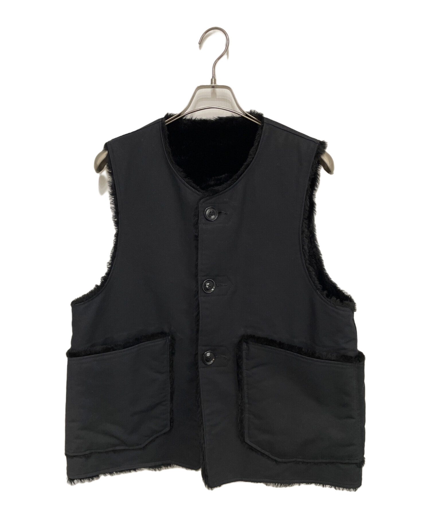 中古・古着通販】Engineered Garments (エンジニアド ガーメンツ) Faux Fur Over Vest ブラック  サイズ:M｜ブランド・古着通販 トレファク公式【TREFAC FASHION】スマホサイト