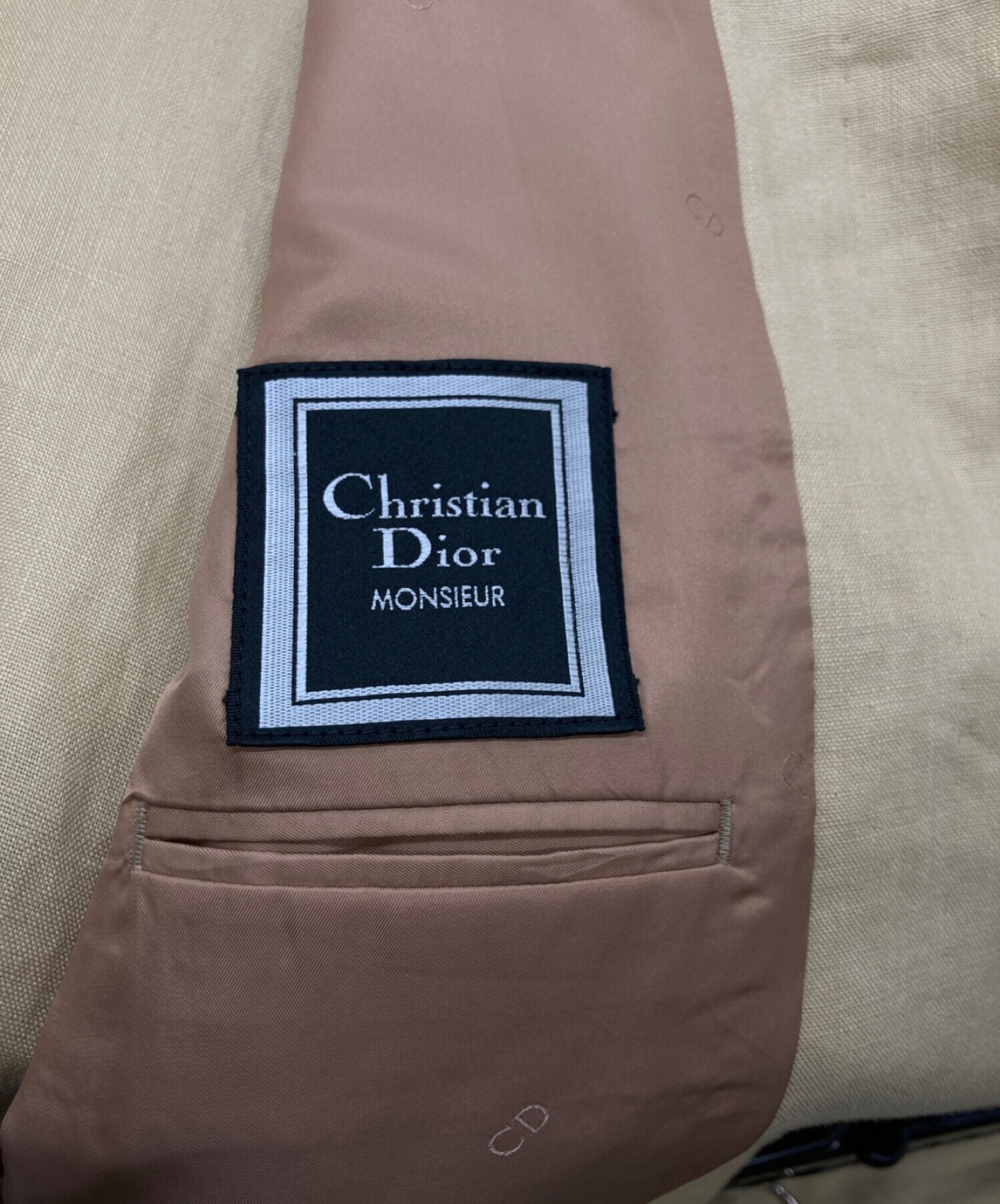 Christian Dior MONSIEUR (クリスチャンディオールムッシュ) リネンセットアップジャケット イエロー サイズ:82