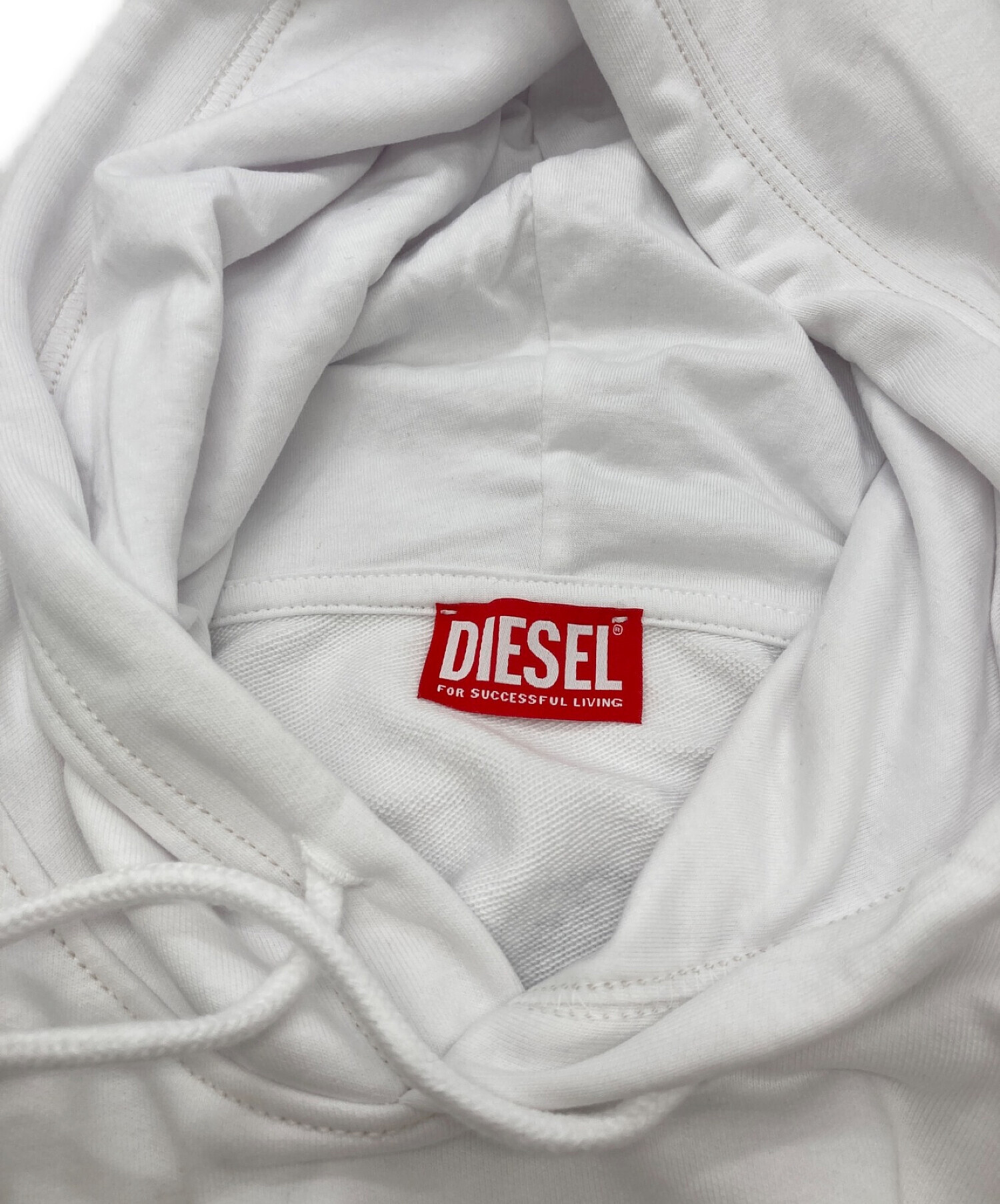 中古・古着通販】DIESEL (ディーゼル) プルオーバーパーカー ホワイト サイズ:L｜ブランド・古着通販 トレファク公式【TREFAC  FASHION】スマホサイト