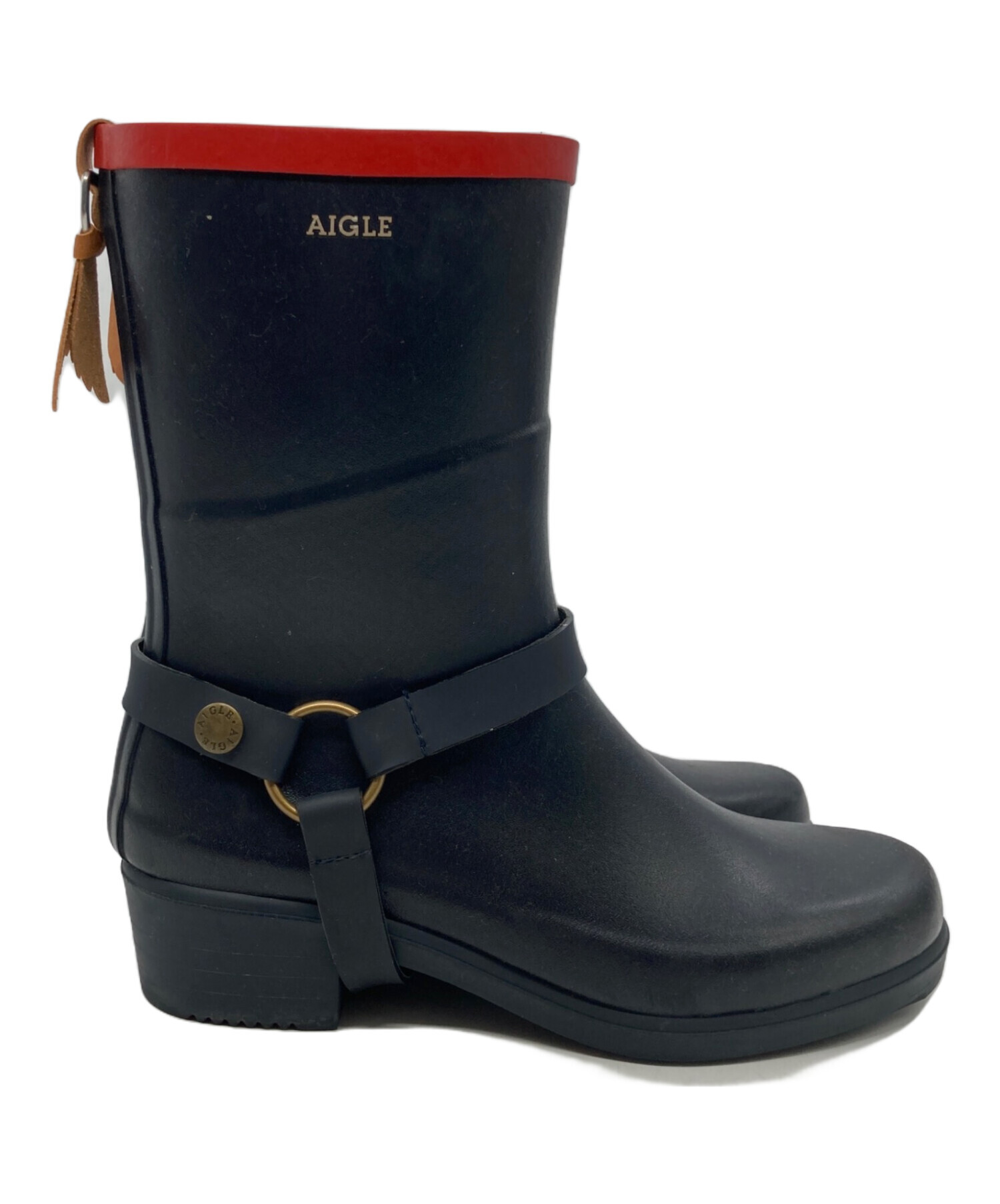 AIGLE (エーグル) レインブーツ ブラック サイズ:24.5ｃｍ