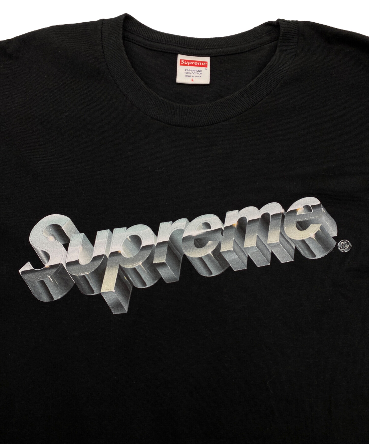 SUPREME (シュプリーム) CHROME TEE ブラック サイズ:L