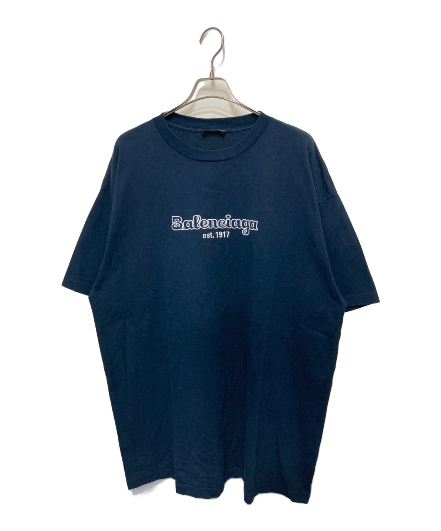 BALENCIAGA (バレンシアガ) オーバーサイズTシャツ ネイビー サイズ:M