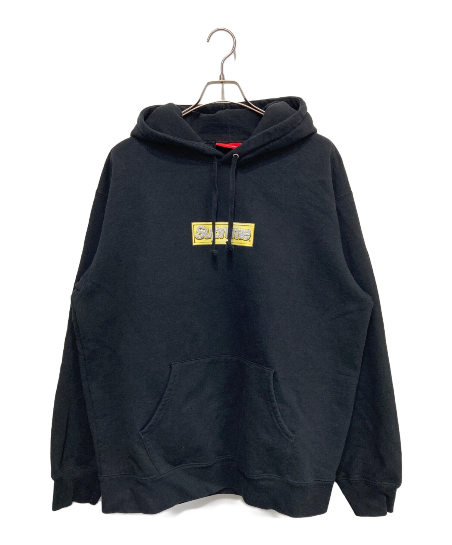 中古・古着通販】SUPREME (シュプリーム) BLING BOX LOGO HOODED SWEATSHIRT ブラック  サイズ:XL｜ブランド・古着通販 トレファク公式【TREFAC FASHION】スマホサイト