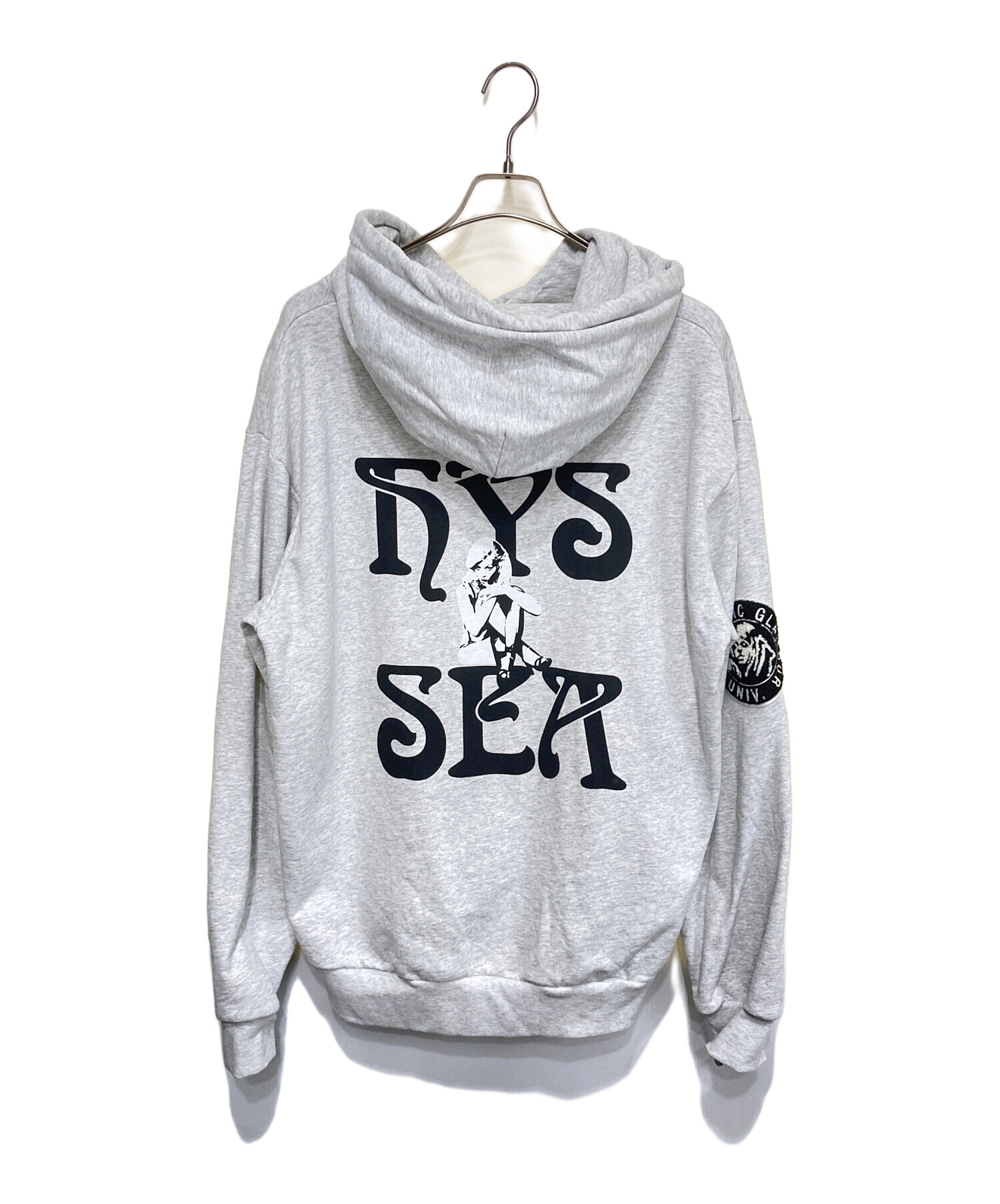 WIND AND SEA (ウィンダンシー) Hysteric Glamour (ヒステリックグラマー) コラボパーカー グレー サイズ:XL