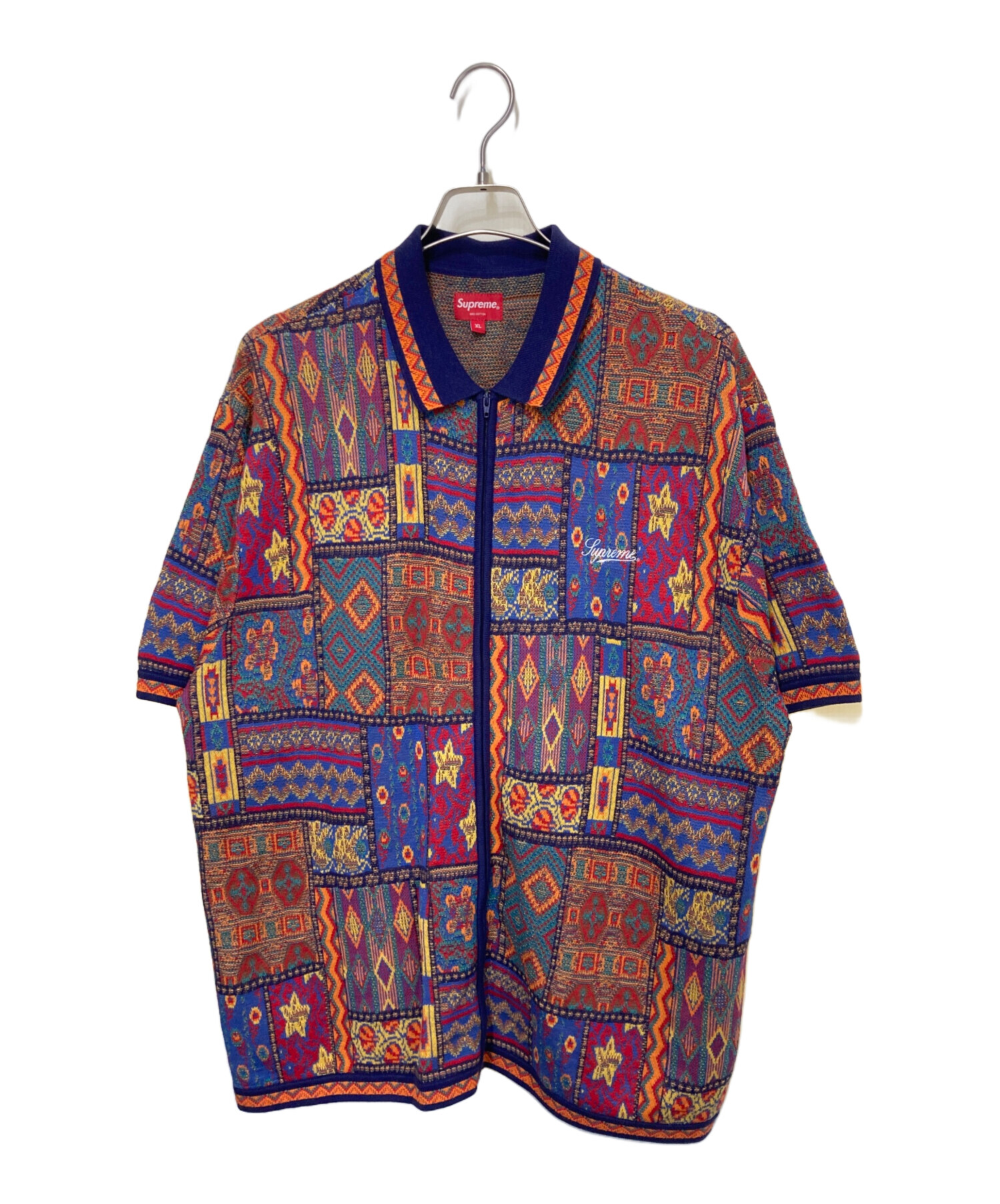 中古・古着通販】SUPREME (シュプリーム) Patchwork Knit Zip Up Polo パチワークジップアップニット ポロシャツ  マルチカラー サイズ:XL｜ブランド・古着通販 トレファク公式【TREFAC FASHION】スマホサイト