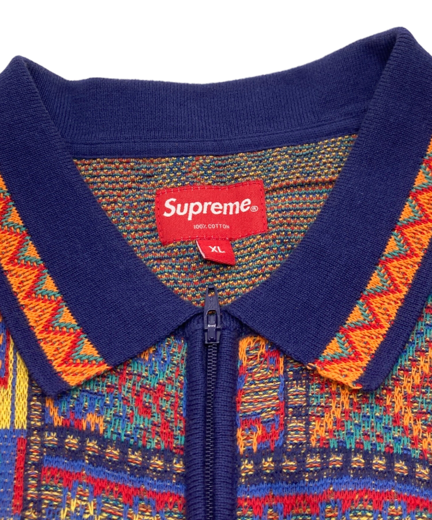 中古・古着通販】SUPREME (シュプリーム) Patchwork Knit Zip Up Polo パチワークジップアップニット ポロシャツ  マルチカラー サイズ:XL｜ブランド・古着通販 トレファク公式【TREFAC FASHION】スマホサイト