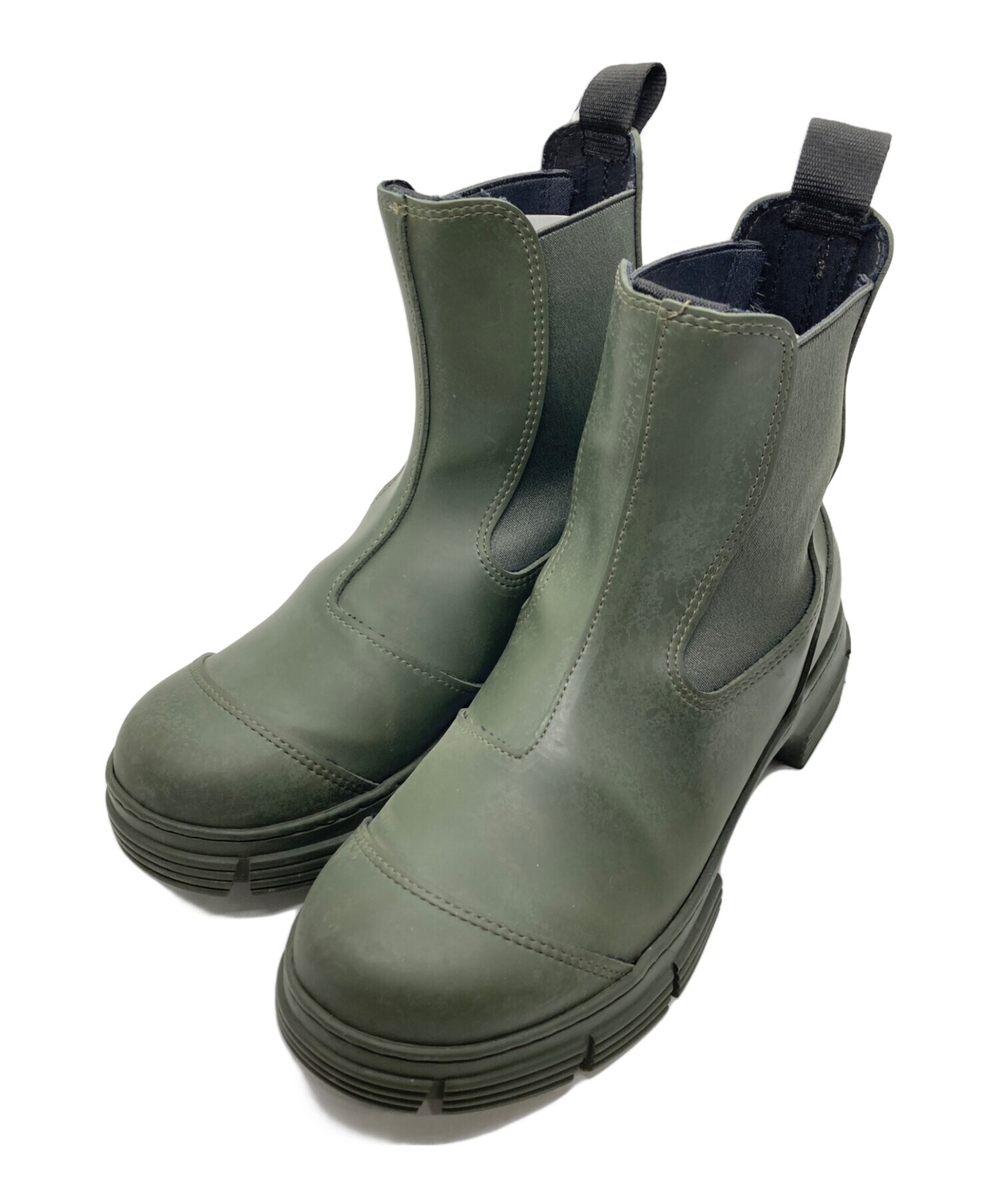 中古・古着通販】GANNI (ガニー) Recycled Rubber City Boot オリーブ サイズ:37｜ブランド・古着通販  トレファク公式【TREFAC FASHION】スマホサイト