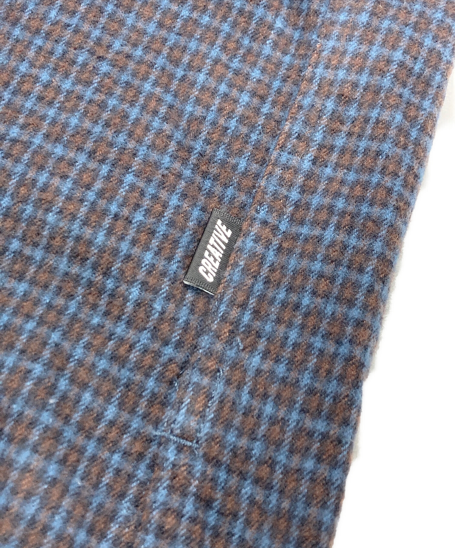 BoTT (ボット) creativedrugstore (クリエイティブドラッグストア) BOX Flannel Shirt ブラウン×ブルー  サイズ:Ｍ