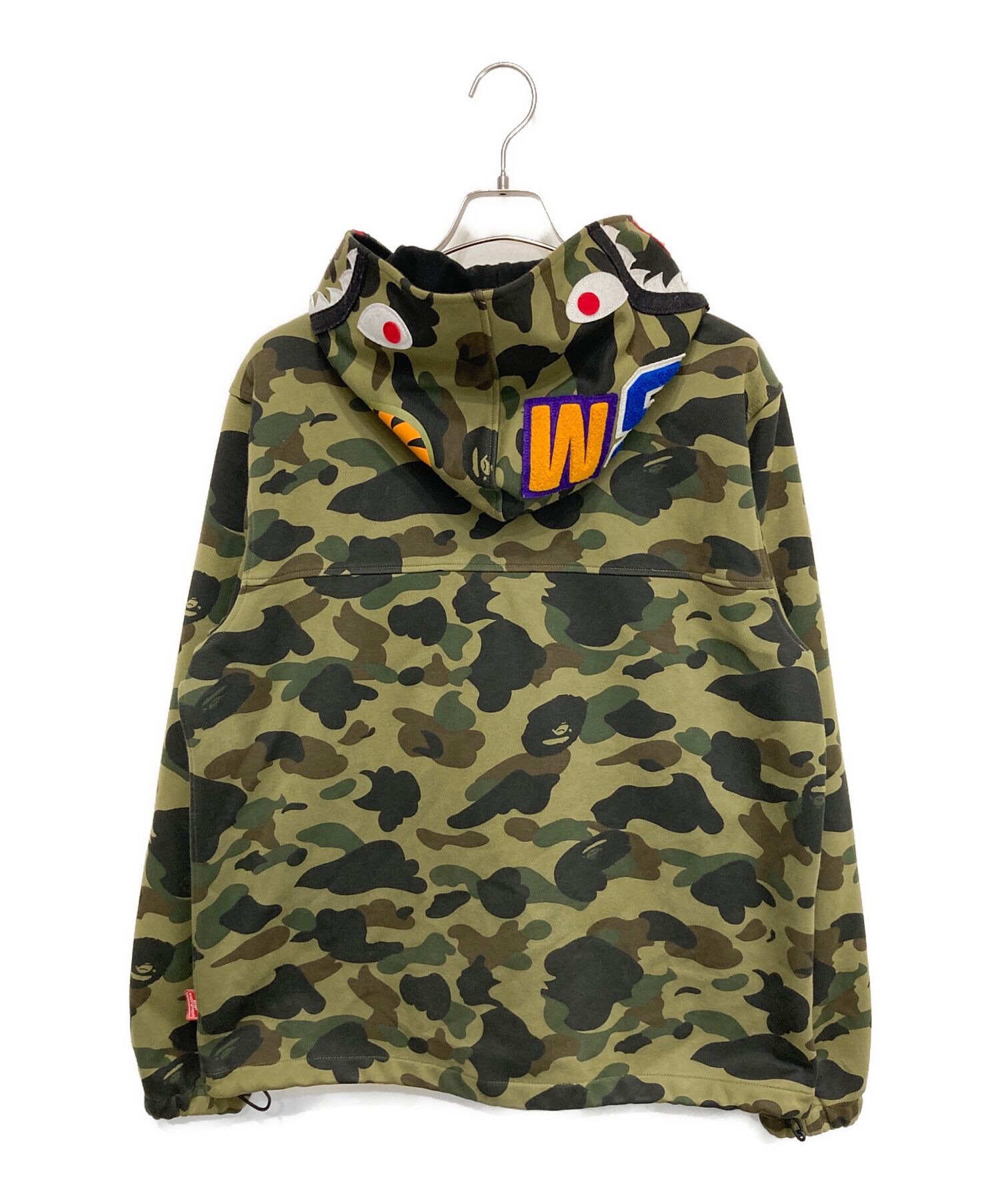 中古・古着通販】A BATHING APE (アベイシングエイプ) 1ST CAMO WINDSTOPPER SHARK HOODIE オリーブ  サイズ:L｜ブランド・古着通販 トレファク公式【TREFAC FASHION】スマホサイト