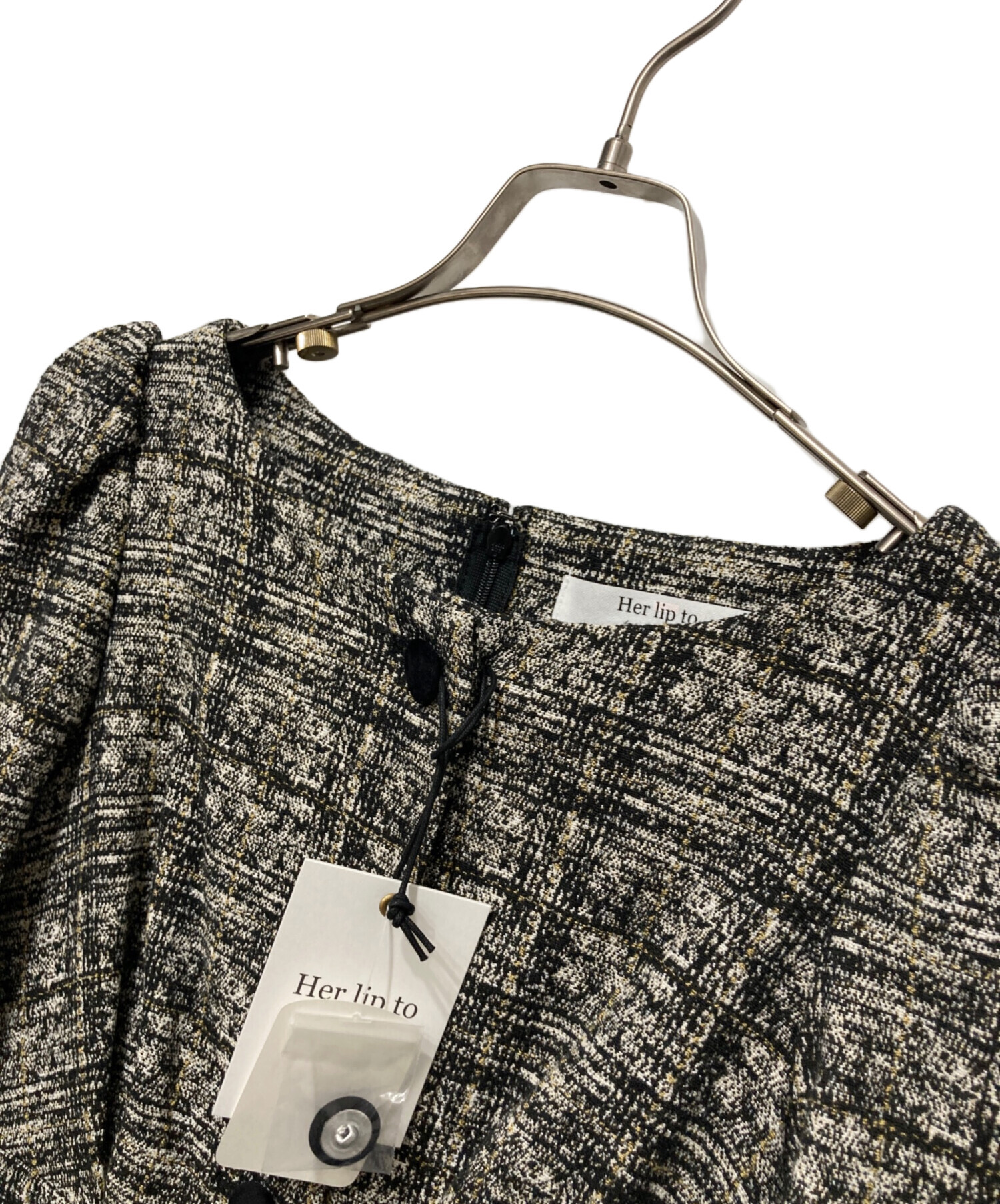 中古・古着通販】HER LIP TO (ハーリップトゥ) Classic Tweed Midi Dress グレー サイズ:S｜ブランド・古着通販  トレファク公式【TREFAC FASHION】スマホサイト