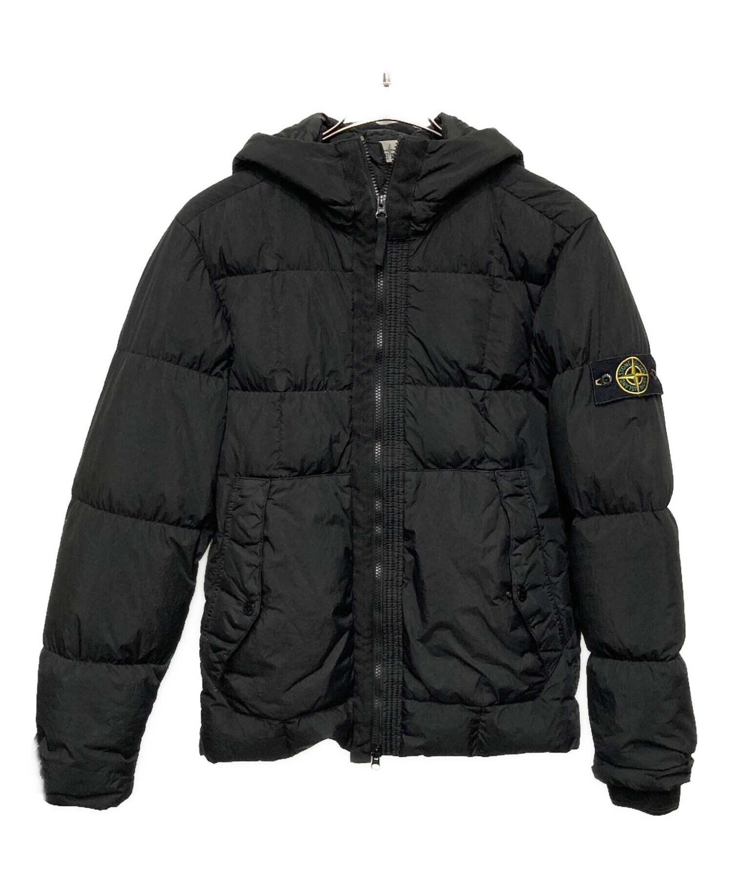 STONE ISLAND (ストーンアイランド) GARMENT DYED CRINKLE REPS NY DOWN ダウン ジャケット ブラック  サイズ:M