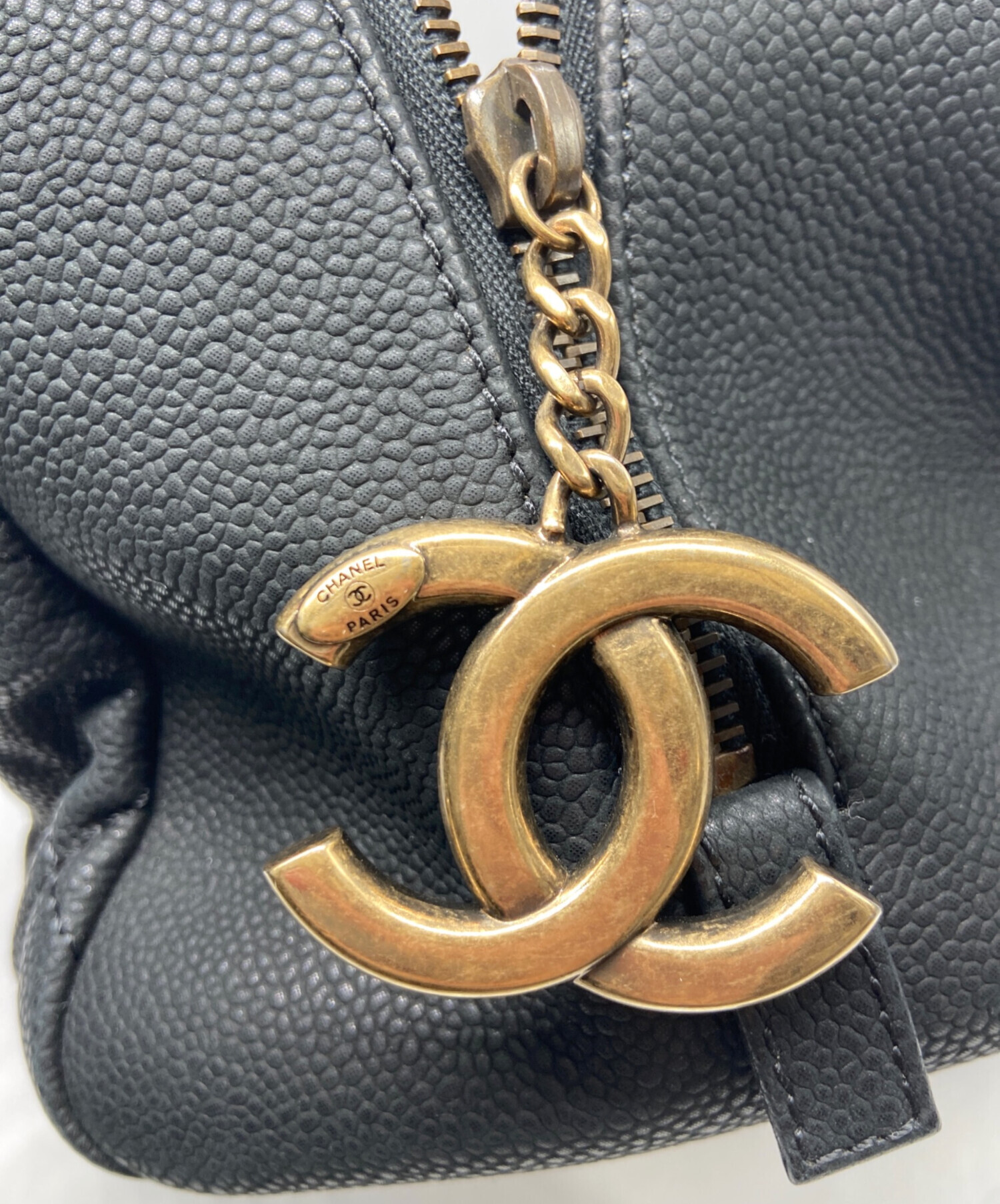 中古・古着通販】CHANEL (シャネル) キャビアスキンマトラッセ ボストンバッグ ブラック  サイズ:なし（実寸をご確認ください）｜ブランド・古着通販 トレファク公式【TREFAC FASHION】スマホサイト