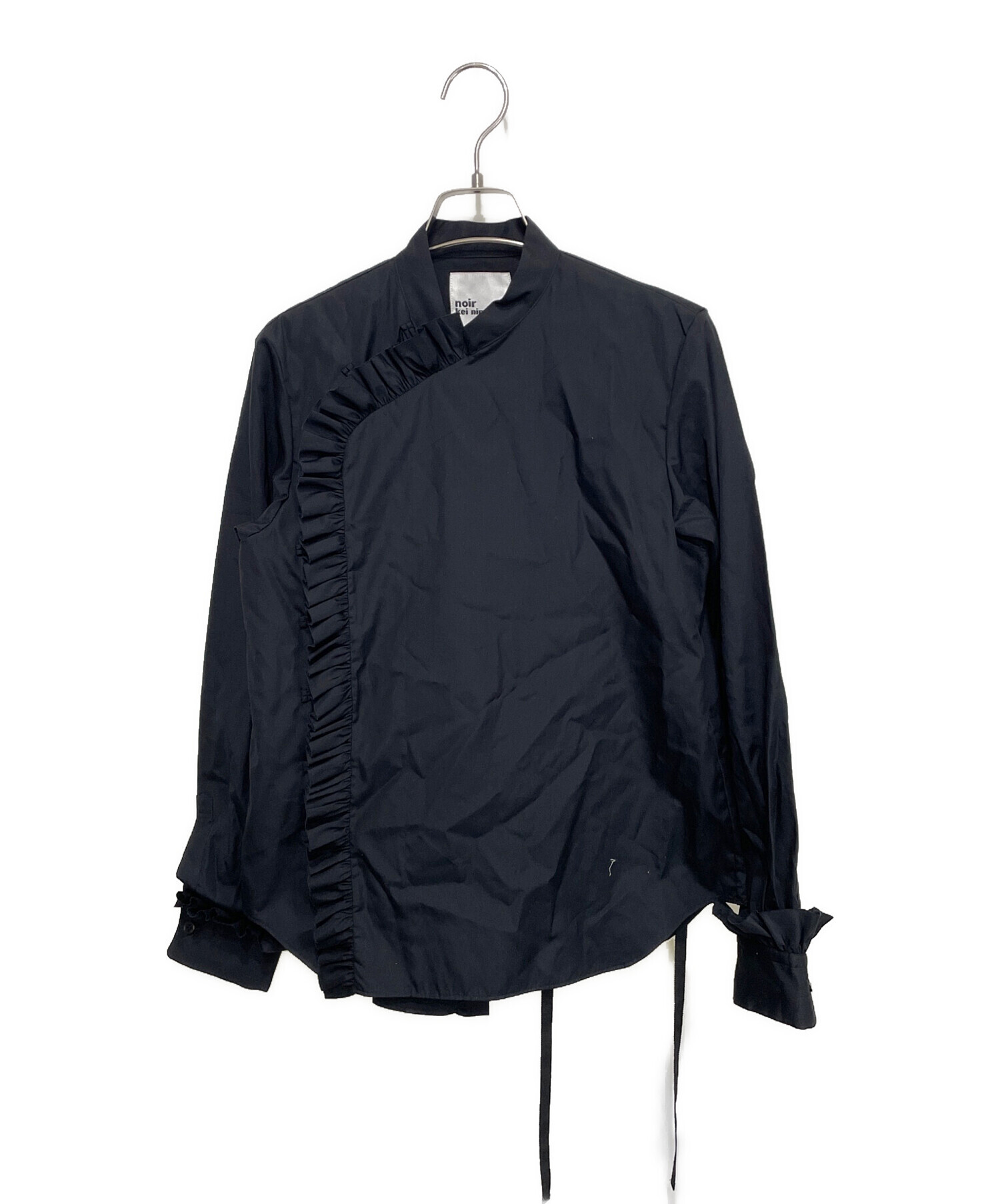 中古・古着通販】noir kei ninomiya (ノワール ケイ ニノミヤ) フリルブラウス ブラック サイズ:XS｜ブランド・古着通販  トレファク公式【TREFAC FASHION】スマホサイト