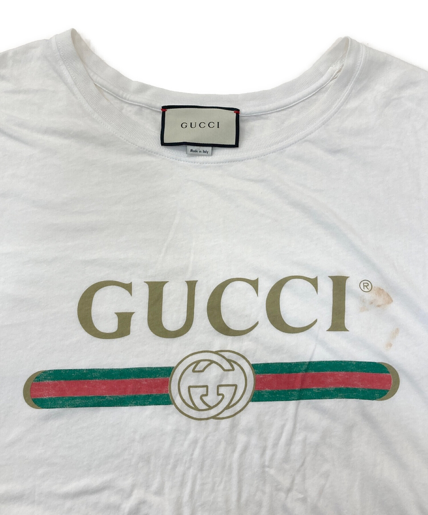 中古・古着通販】GUCCI (グッチ) ロゴウォッシュドオーバーサイズT