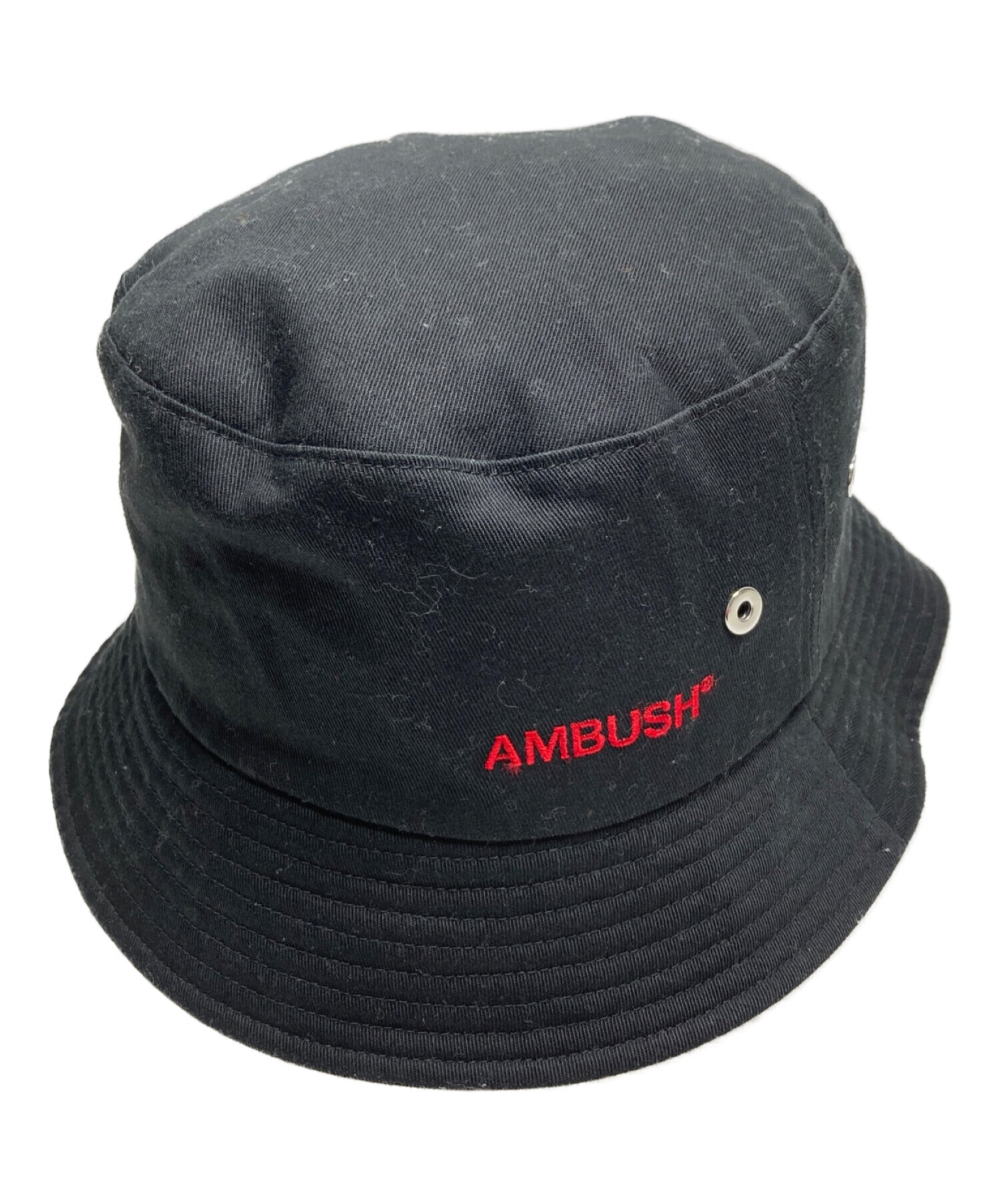 AMBUSH (アンブッシュ) ロゴ刺繍バケットハット ブラック