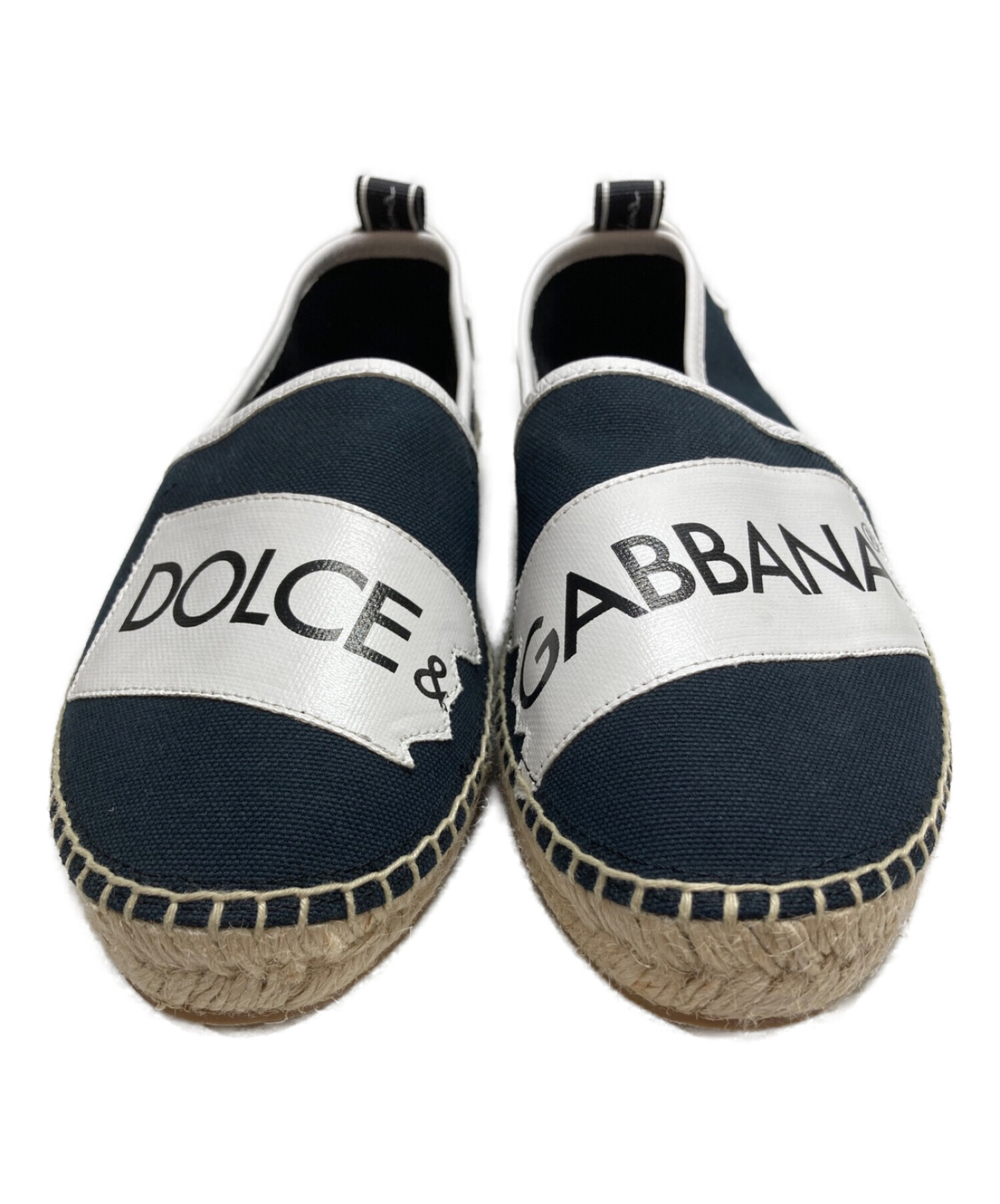 DOLCE & GABBANA (ドルチェ＆ガッバーナ) ロゴエスパドリーユ ブラック サイズ:6