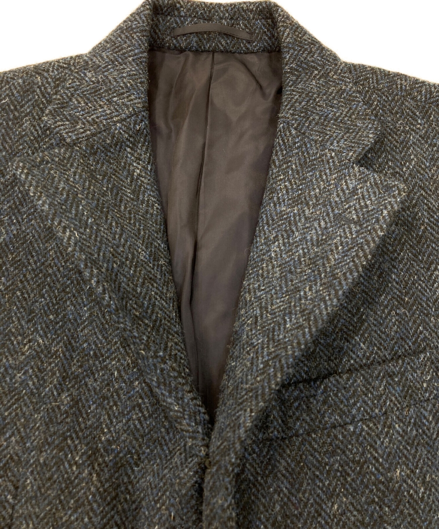 J.PRESS×Harris Tweed (ジェイ．プレス×ハリスツイード) ツイードテーラードジャケット ネイビー サイズ:Y4