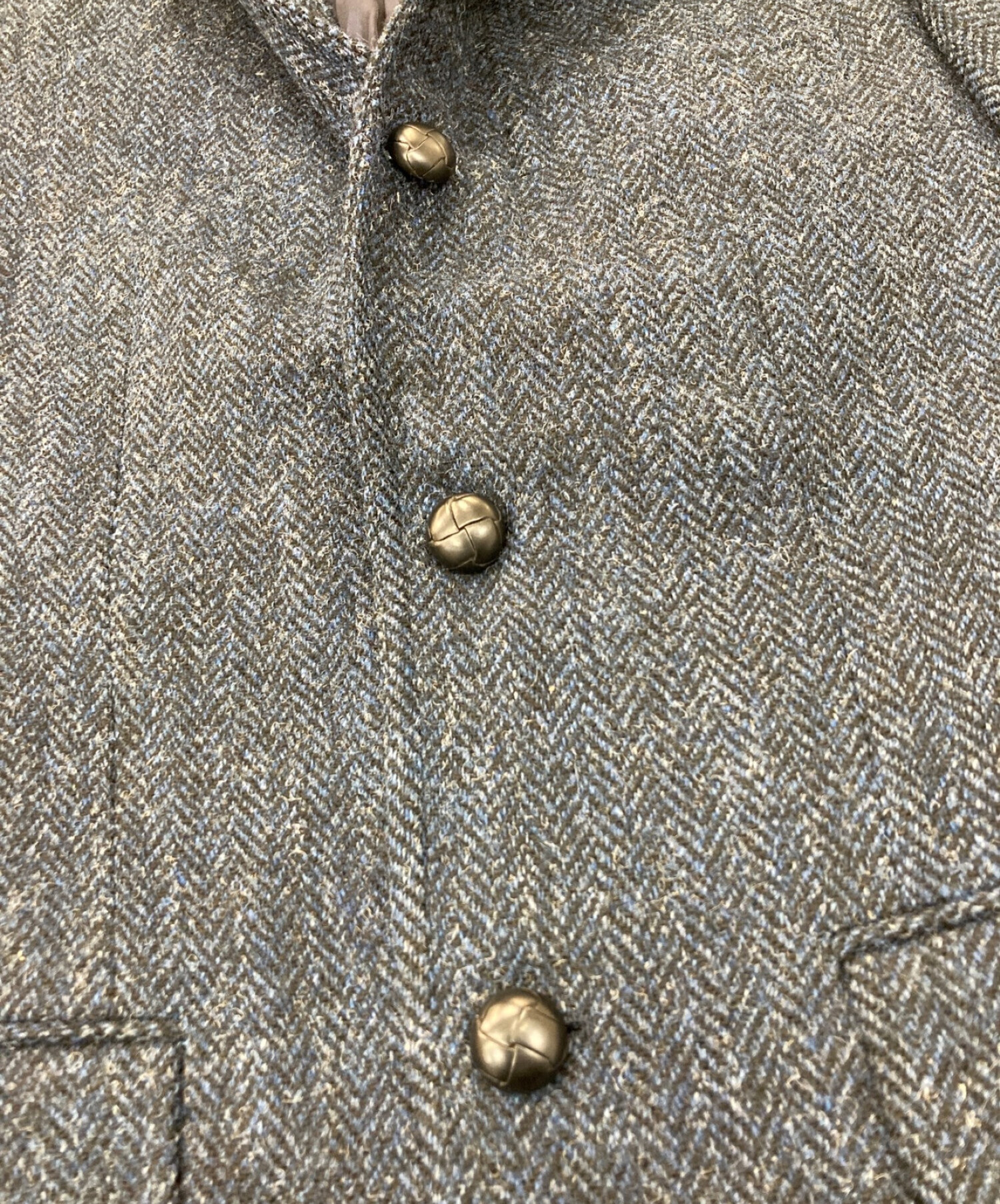 J.PRESS×Harris Tweed (ジェイ．プレス×ハリスツイード) ツイードテーラードジャケット ネイビー サイズ:Y4