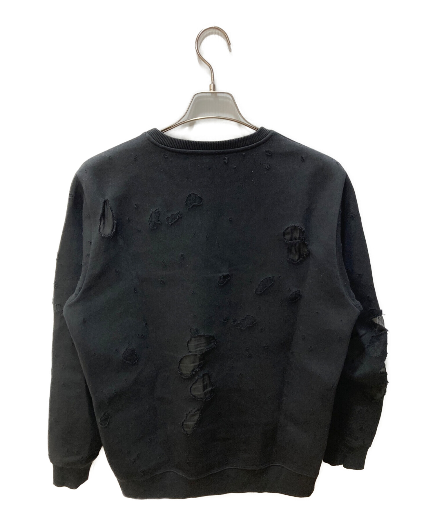 GIVENCHY (ジバンシィ) Destroyed Crewneck Sweatshirts ブラック サイズ:XS