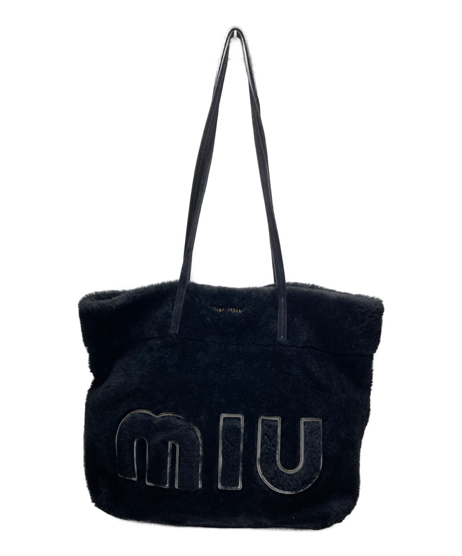 MIU MIU (ミュウミュウ) ファートートバッグ ブラック