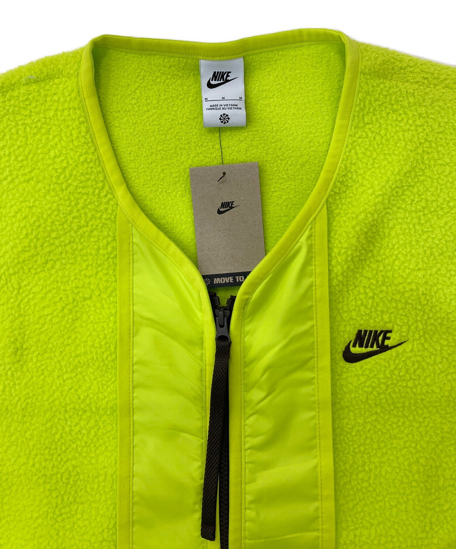 NIKE NSW SPE+ (ナイキ) SHERPA VEST ネオンイエロー サイズ:М 未使用品