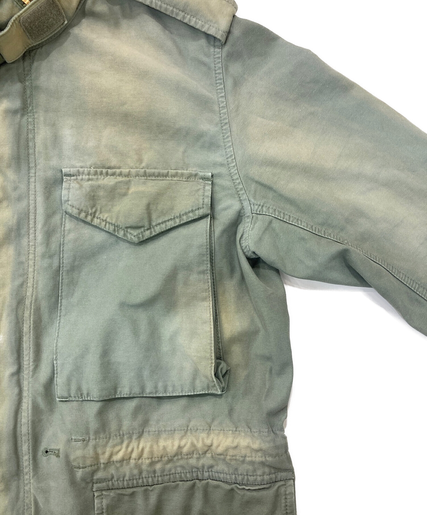 Denim & Supply Ralph Lauren (デニム＆サプライ ラルフローレン) USED加工M-65ジャケット カーキ サイズ:M