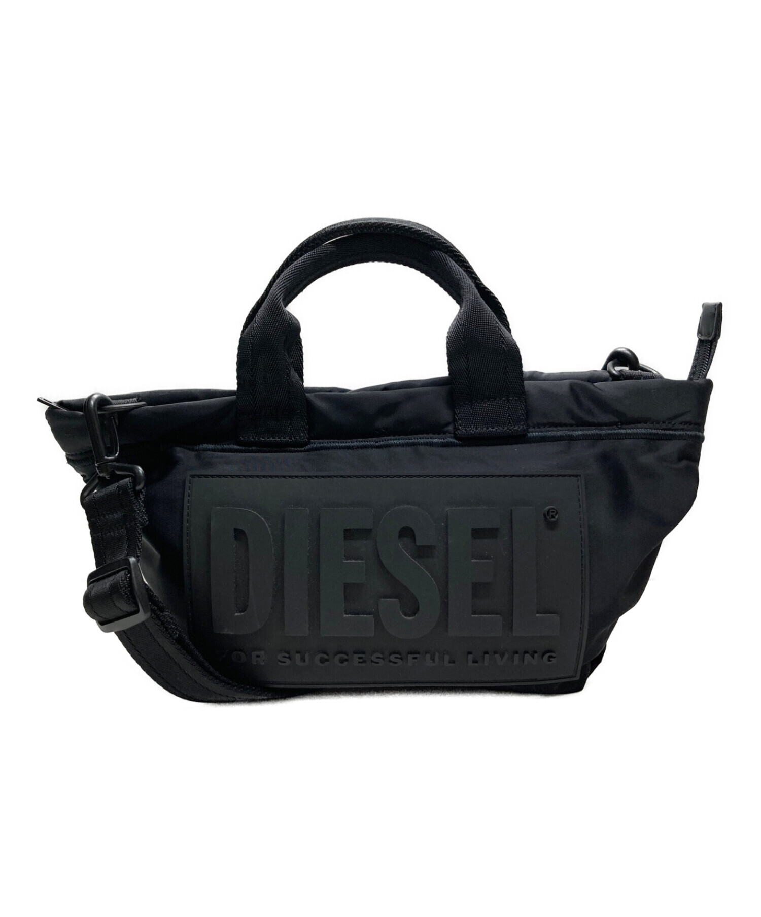 DIESEL (ディーゼル) 2WAYロゴショルダーバッグ ブラック