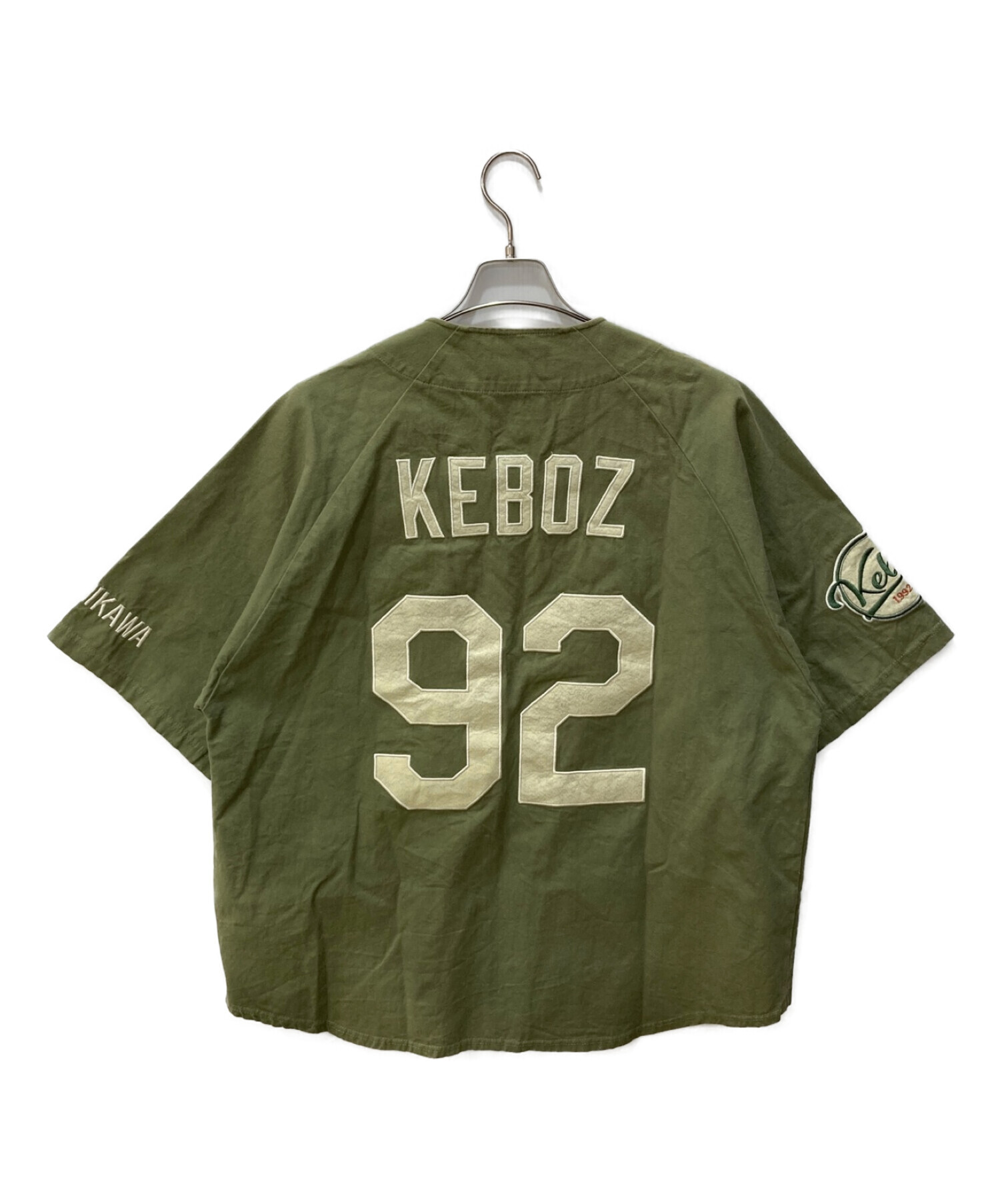 KEBOZ ケボズ ベースボールシャツ カーキ-