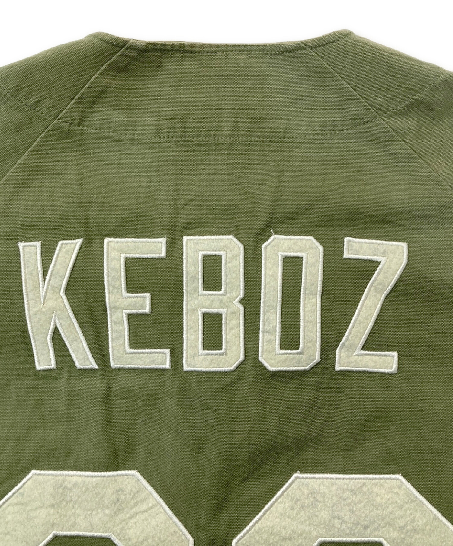 KEBOZ (ケボズ) ベースボールシャツ カーキ サイズ:L