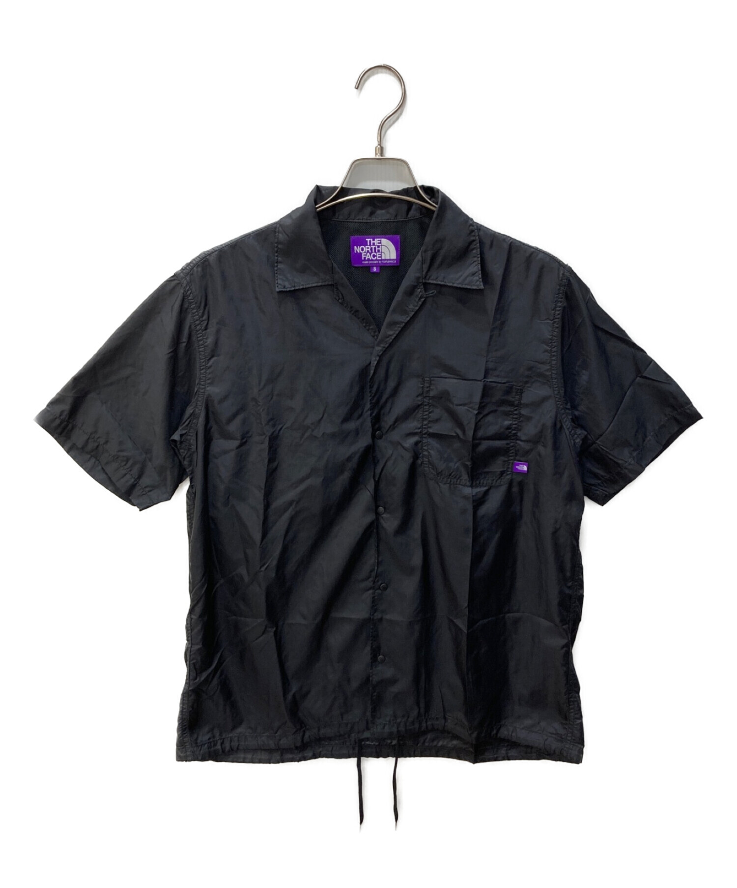 THE NORTHFACE PURPLELABEL (ザ・ノースフェイス パープルレーベル) Nylon Ripstop H/S Shirt ブラック  サイズ:S