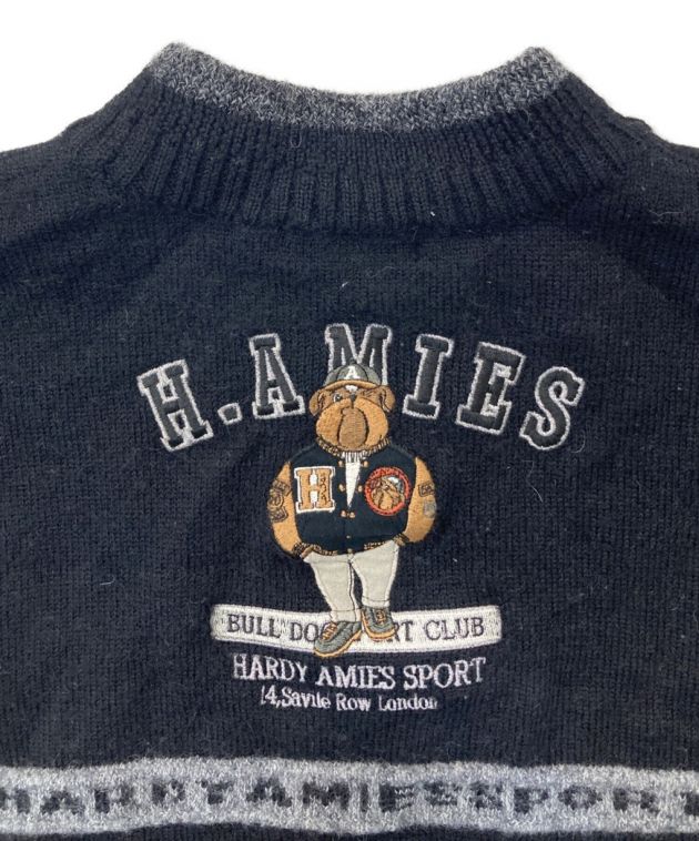 HARDY AMIES SPORT (ハーディーエイミス スポーツ) アルパカ混ニット ブラック サイズ:LL