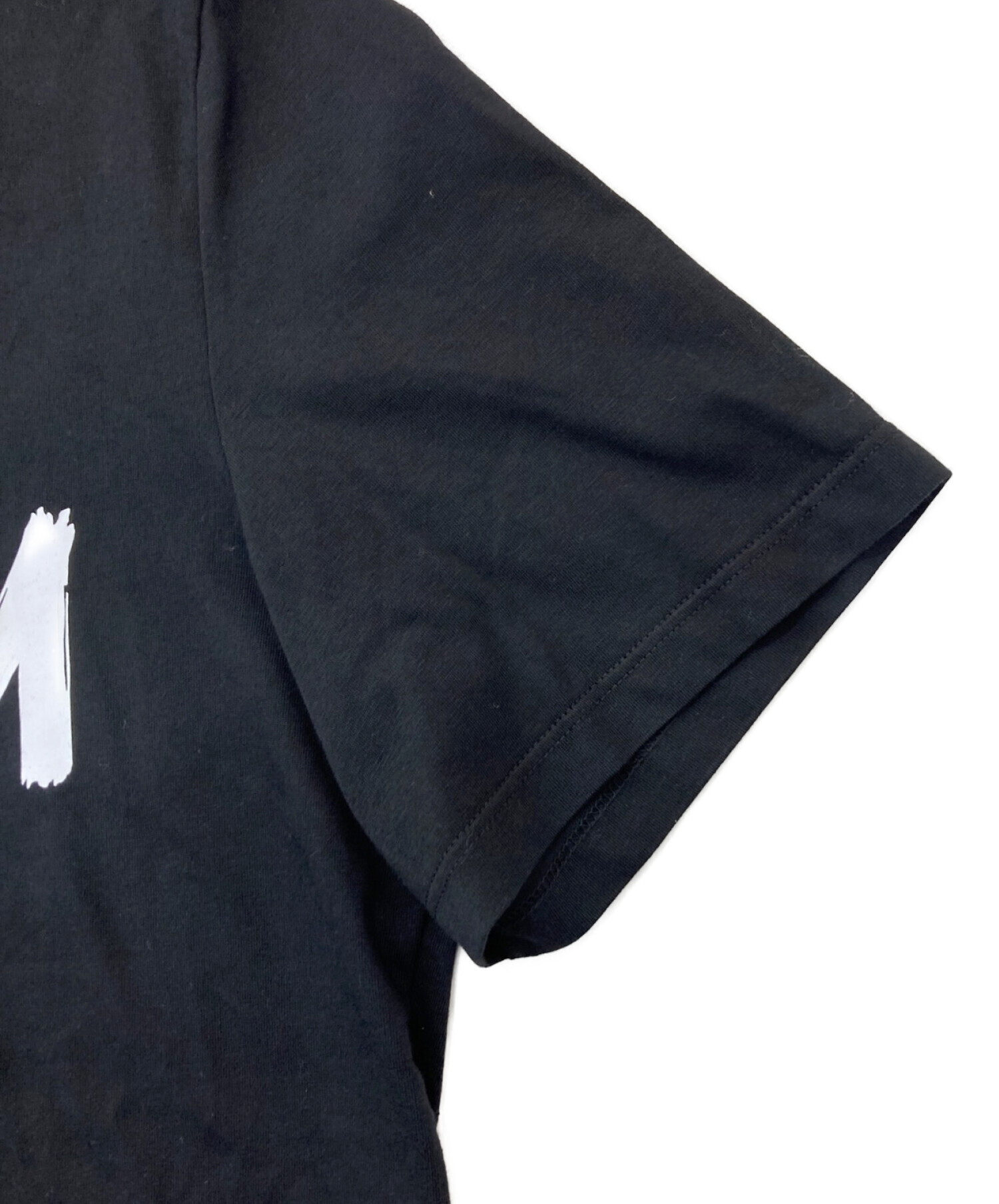 MSGM (エムエスジーエム) ロゴプリントTシャツ ブラック サイズ:XS