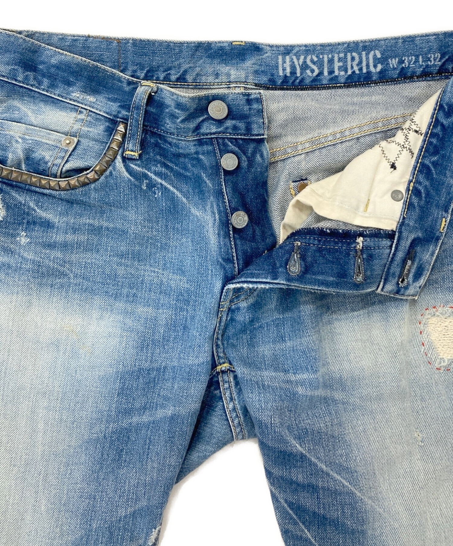 Hysteric Glamour (ヒステリックグラマー) SP加工NEW COWBOYデニムパンツ ブルー サイズ:32