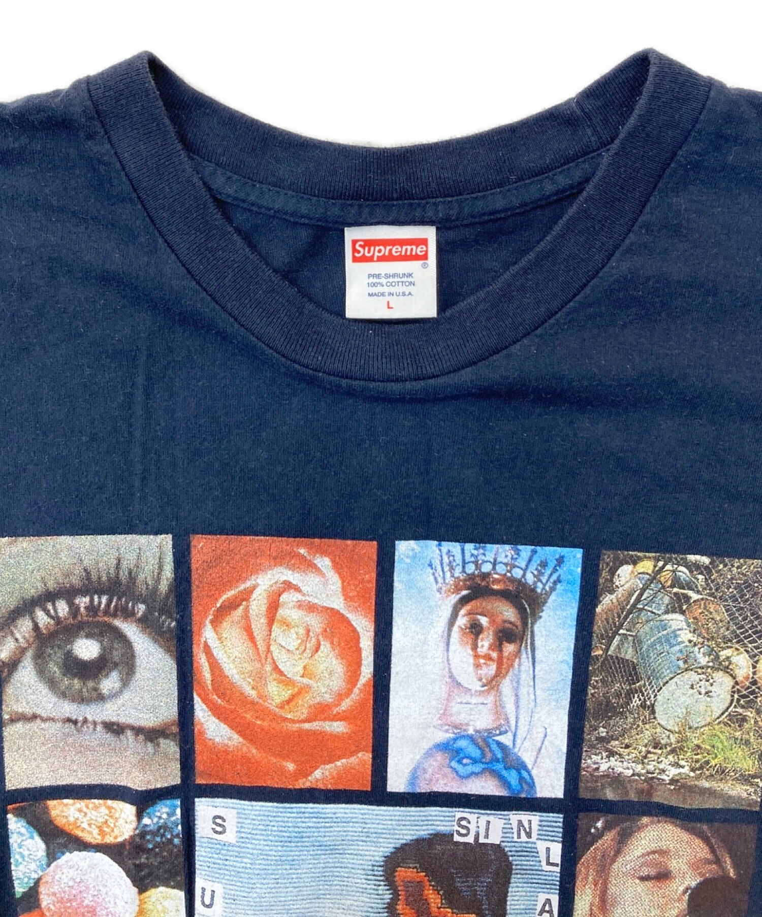 中古・古着通販】Supreme (シュプリーム) プリントTシャツ ネイビー