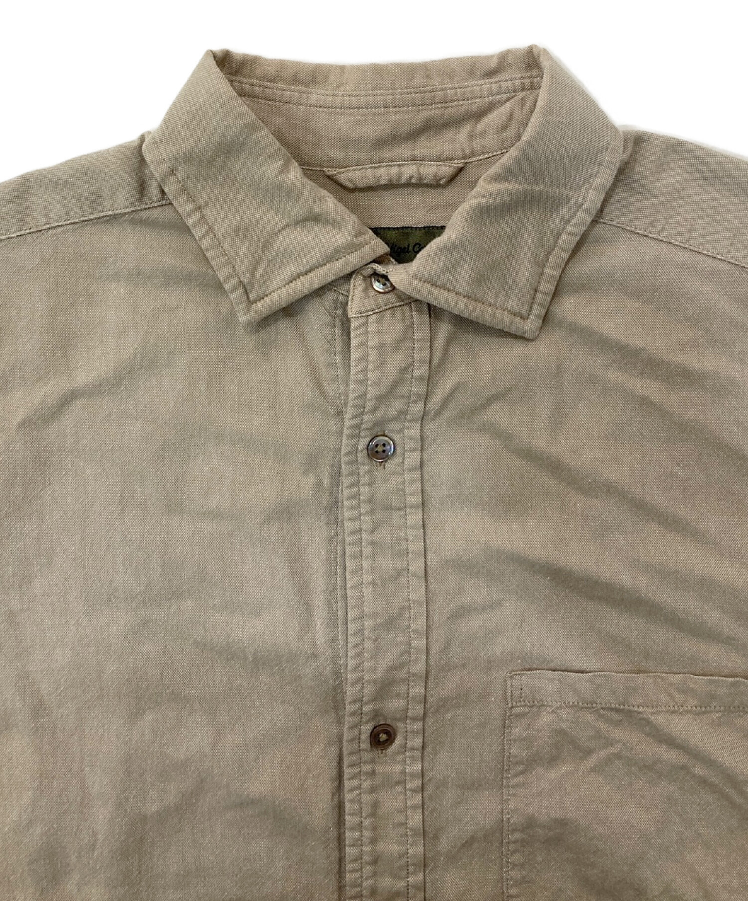 NIGEL CABOURN (ナイジェルケーボン) BRITISH OFFICERS SHIRT ベージュ サイズ:52