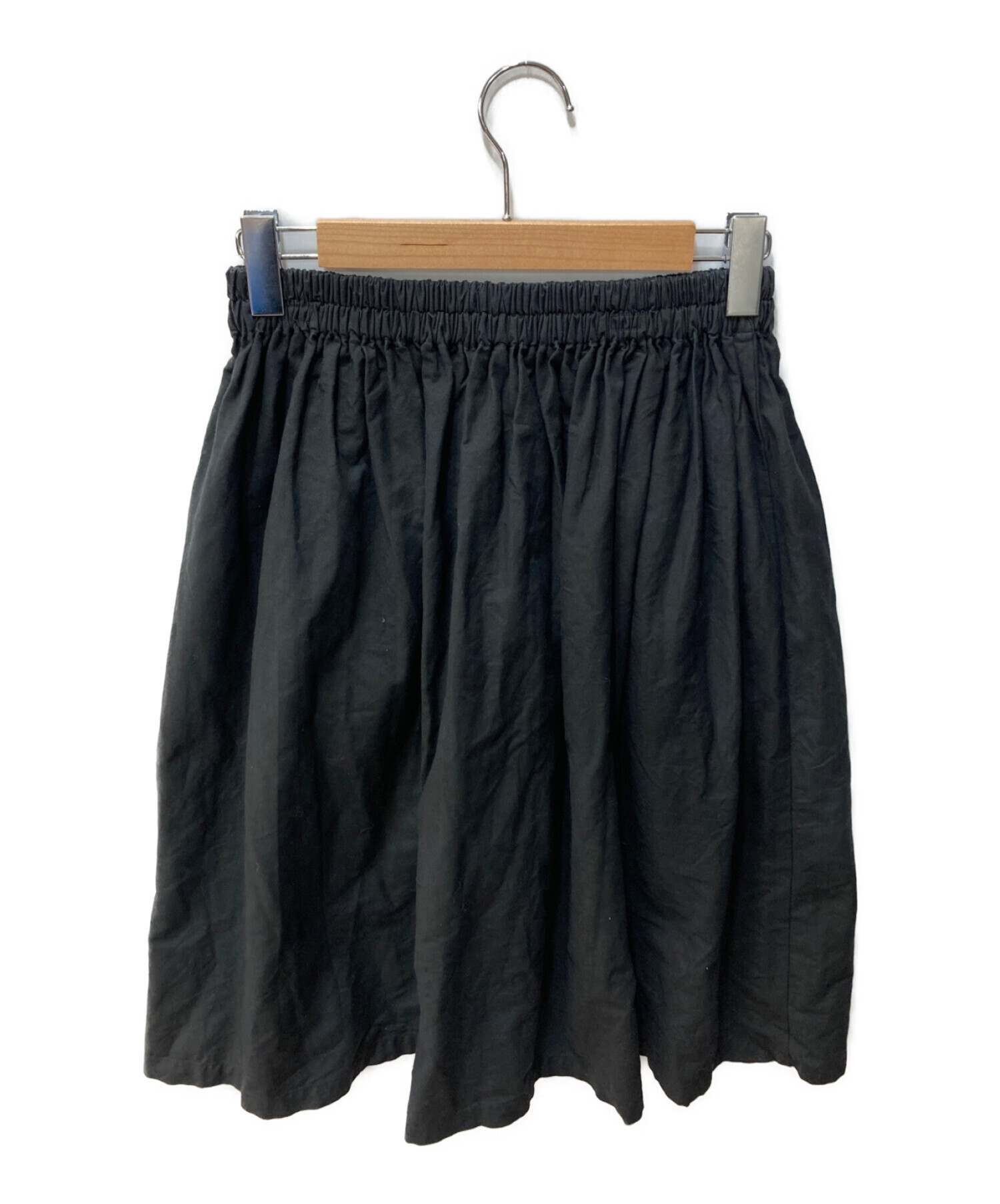 homspun (ホームスパン) コーミングマットギャザースカート ブラック サイズ:S