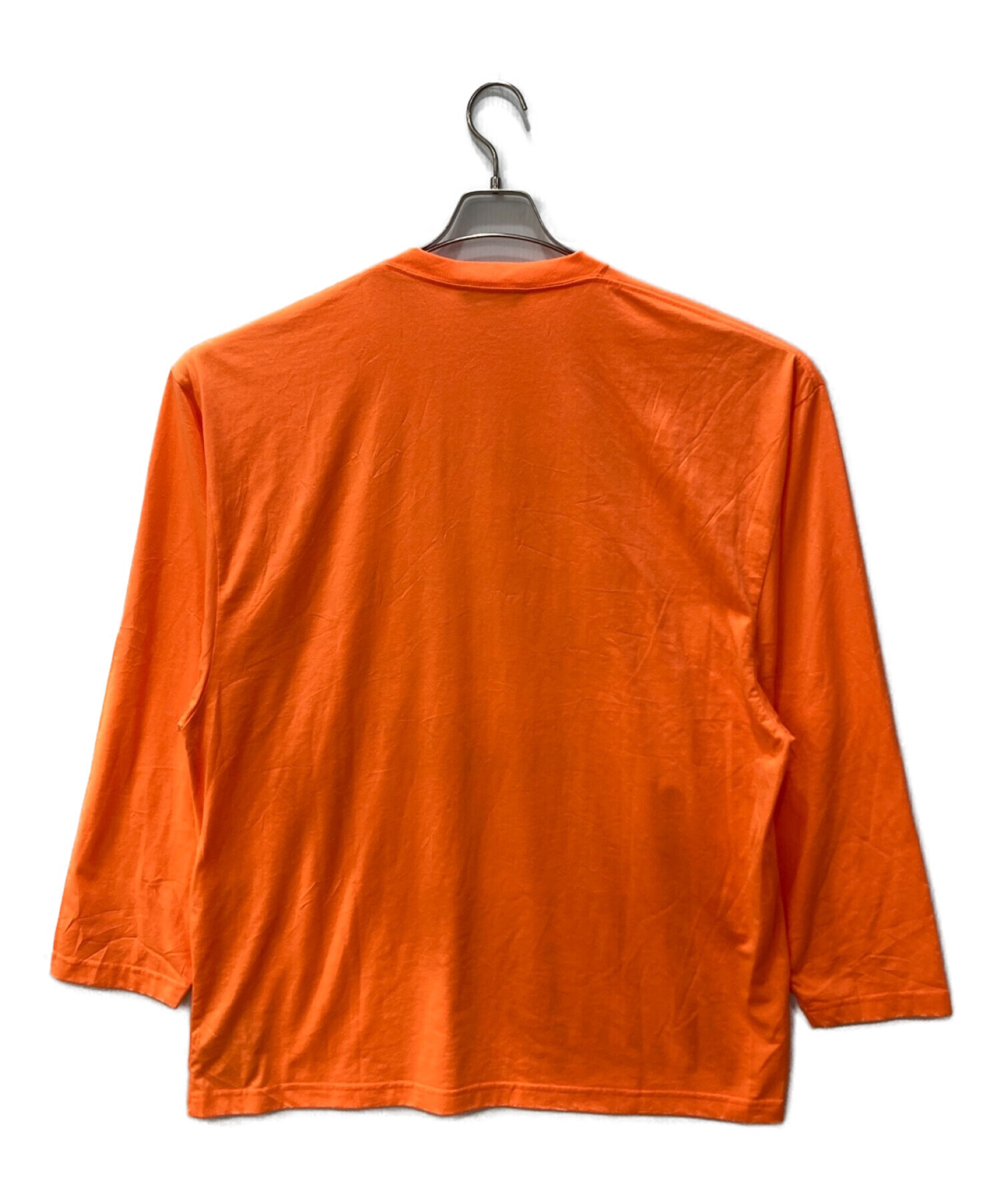 BALENCIAGA (バレンシアガ) ロングスリーブランゲージTシャツ オレンジ サイズ:XS 未使用品