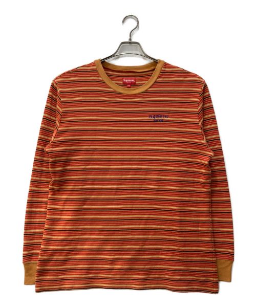 中古・古着通販】Supreme (シュプリーム) ボーダーカットソー オレンジ